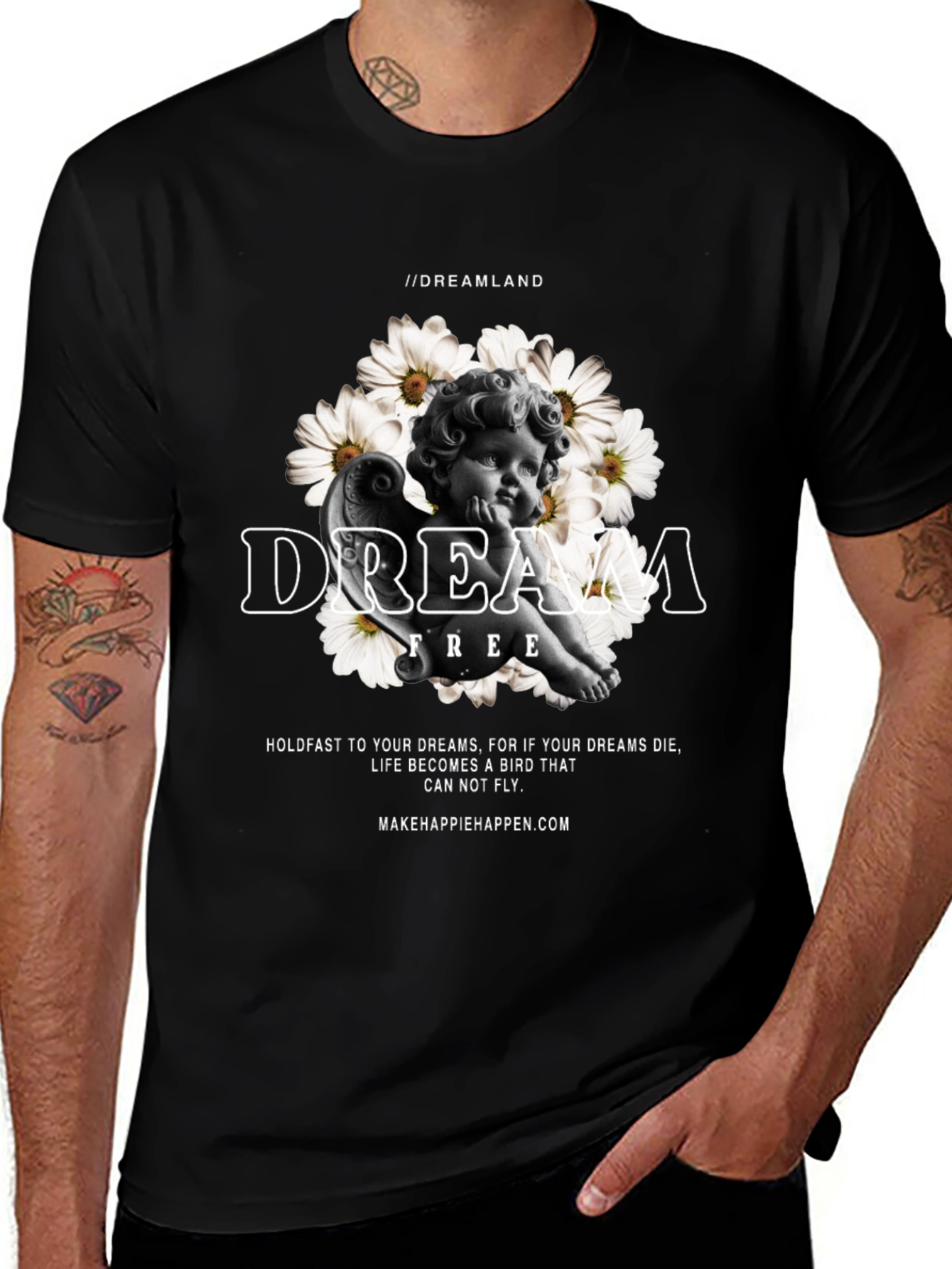 Variant 6 of Dreamland Graphic Print Black T-Shirt