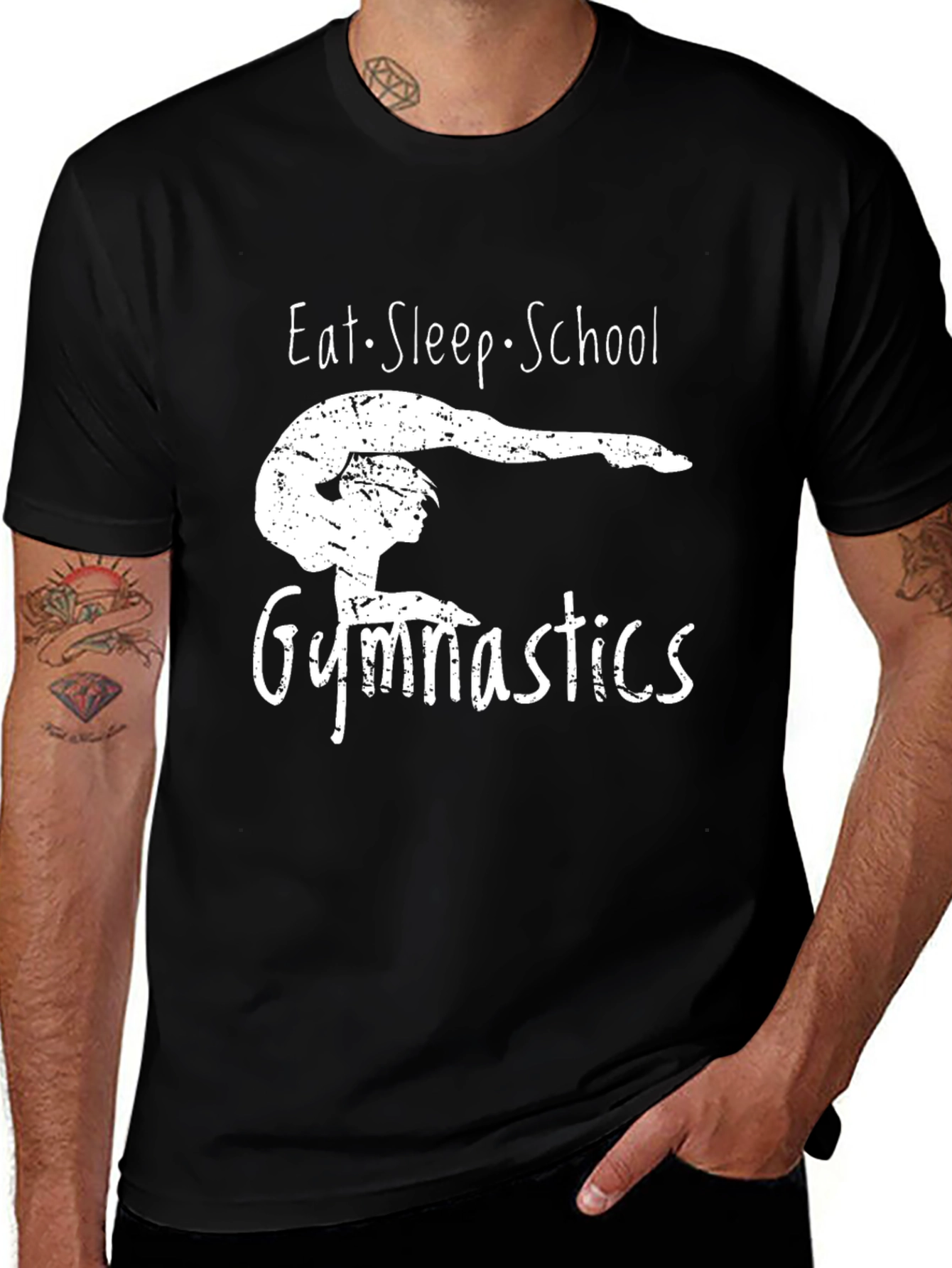 Variant 30 of Eat Sleep School Gymnastics Graphic Tee