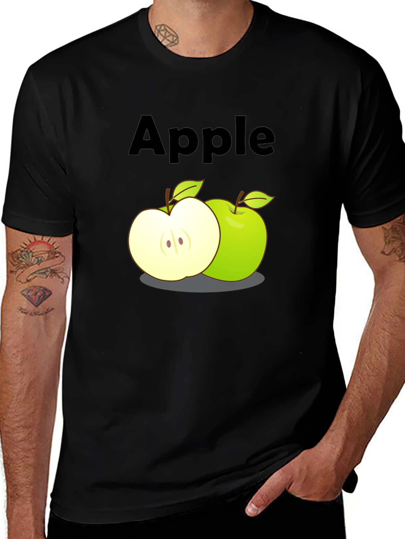 Apple Graphic T-Shirt - Fruit Lover Tee