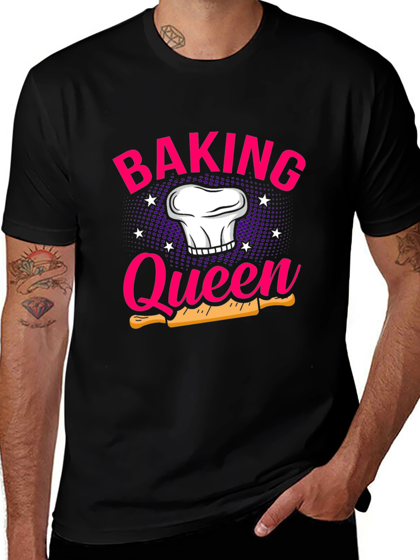 Variant 5 of Baking Queen Graphic Tee - Black