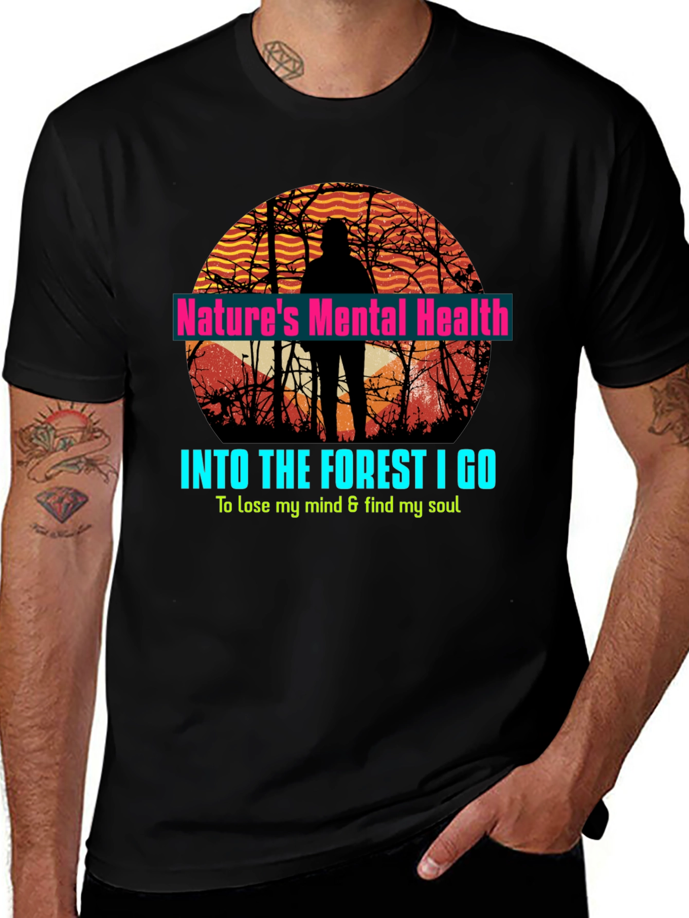 Variant 22 of Nature's Mental Health Forest T-Shirt