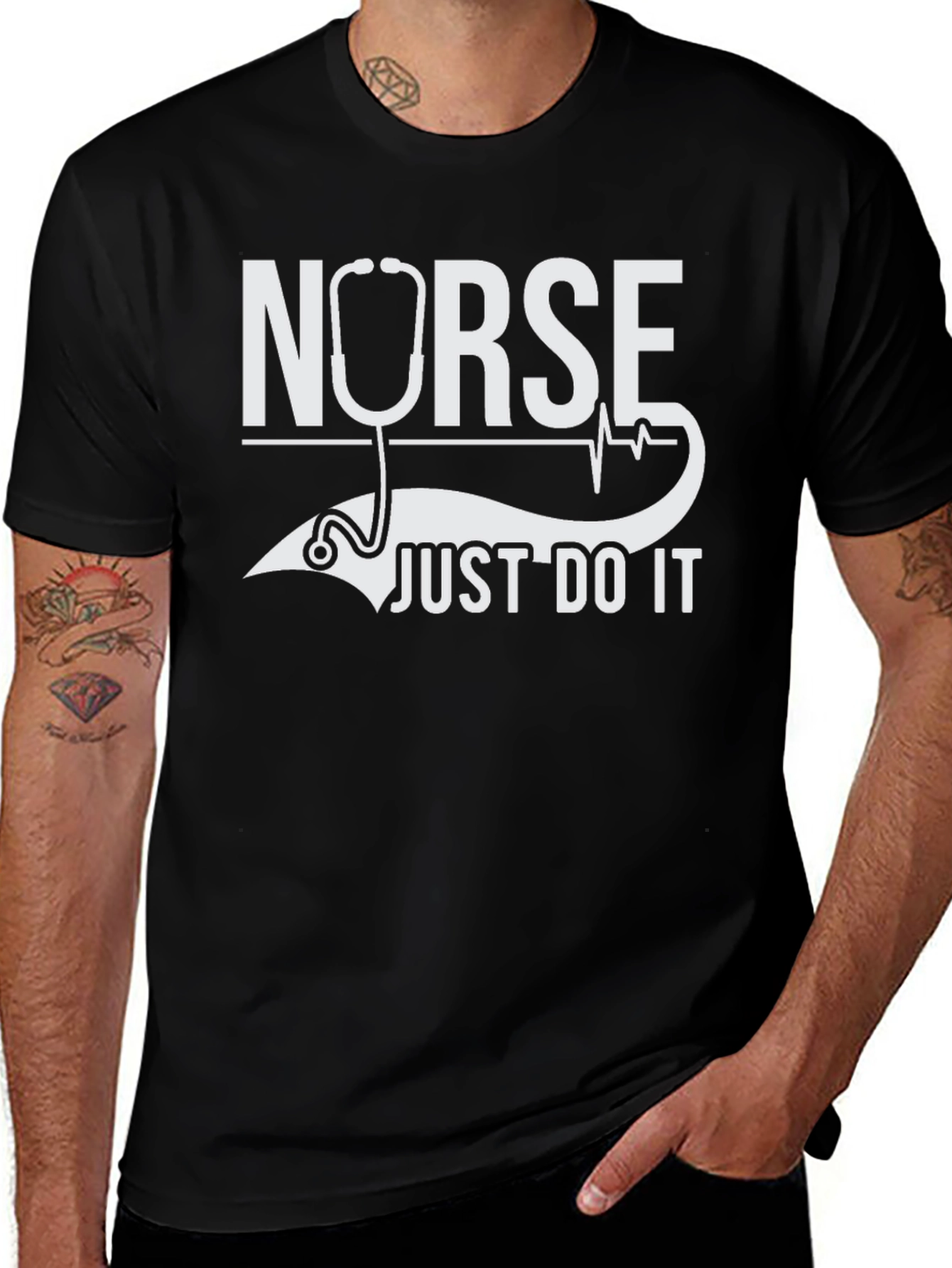 Variant 8 of Nurse Just Do It Black T-Shirt