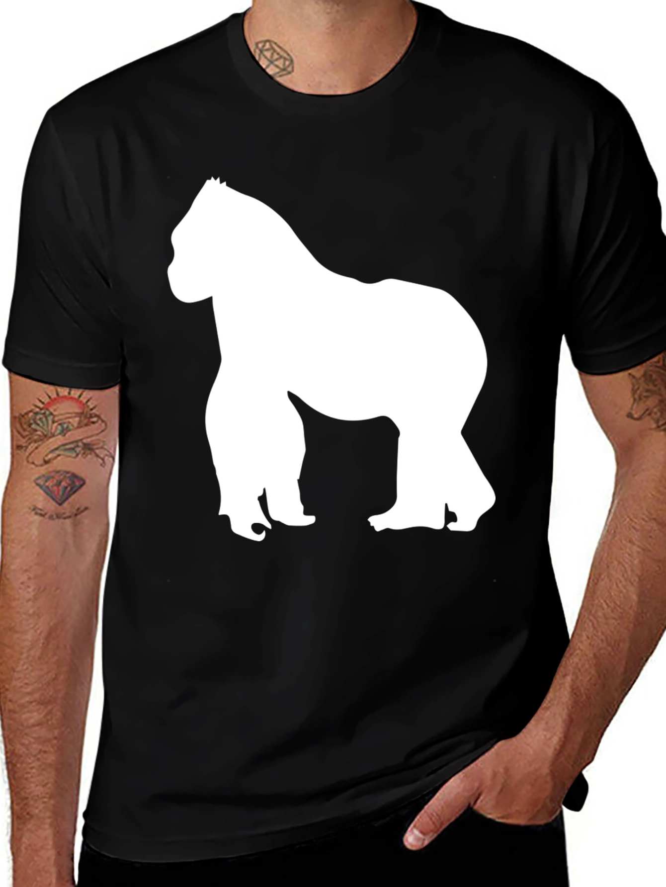 Variant 6 of Gorilla Graphic Tee - Black Unisex T-Shirt