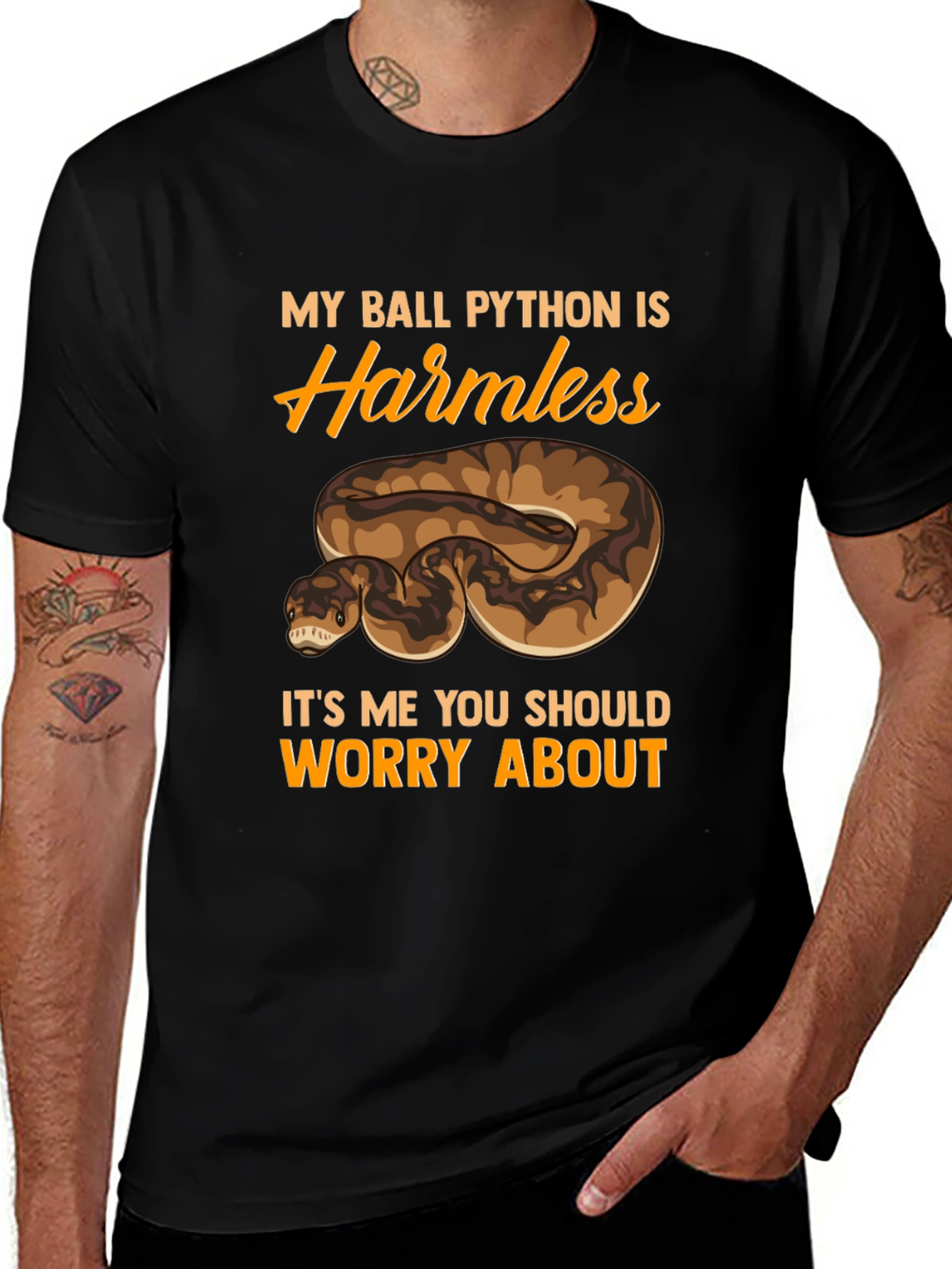 Funny Ball Python T-Shirt - Harmless Snake