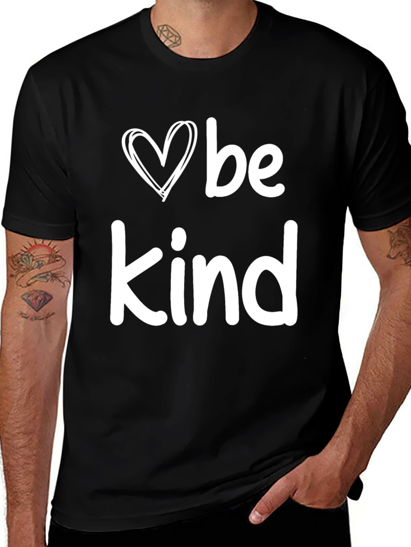 Variant 28 of Be Kind Graphic Tee - Black Unisex T-Shirt