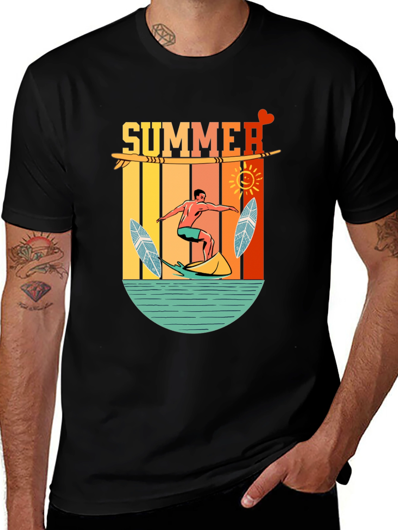 Summer Surfing T-Shirt - Beach Vibes