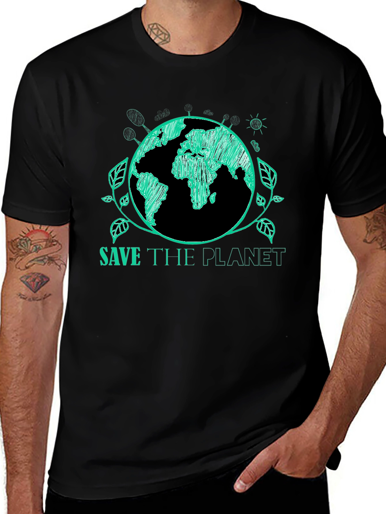 Variant 25 of Save The Planet Graphic Tee - Eco-Friendly Design