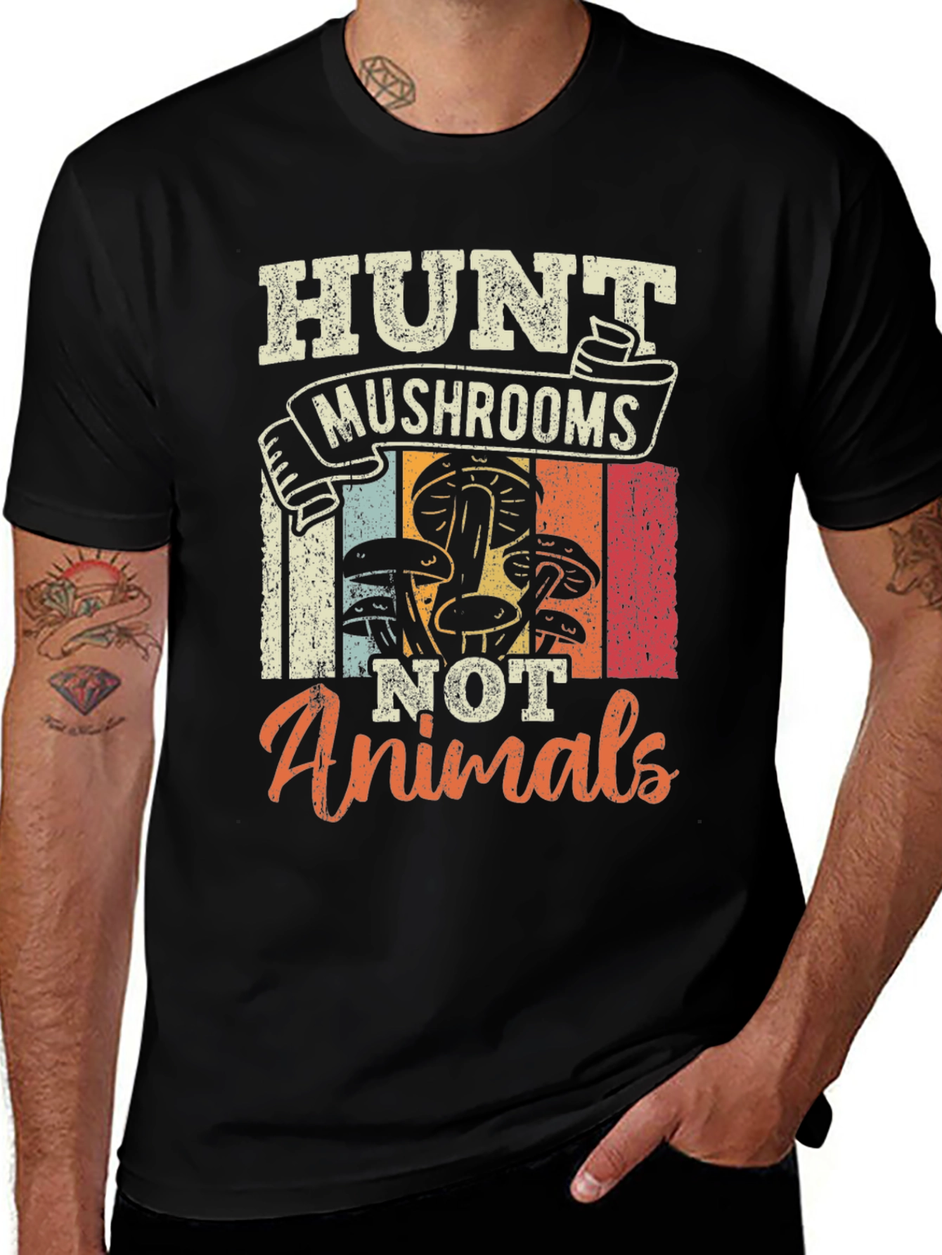 Variant 29 of Hunt Mushrooms Not Animals T-Shirt