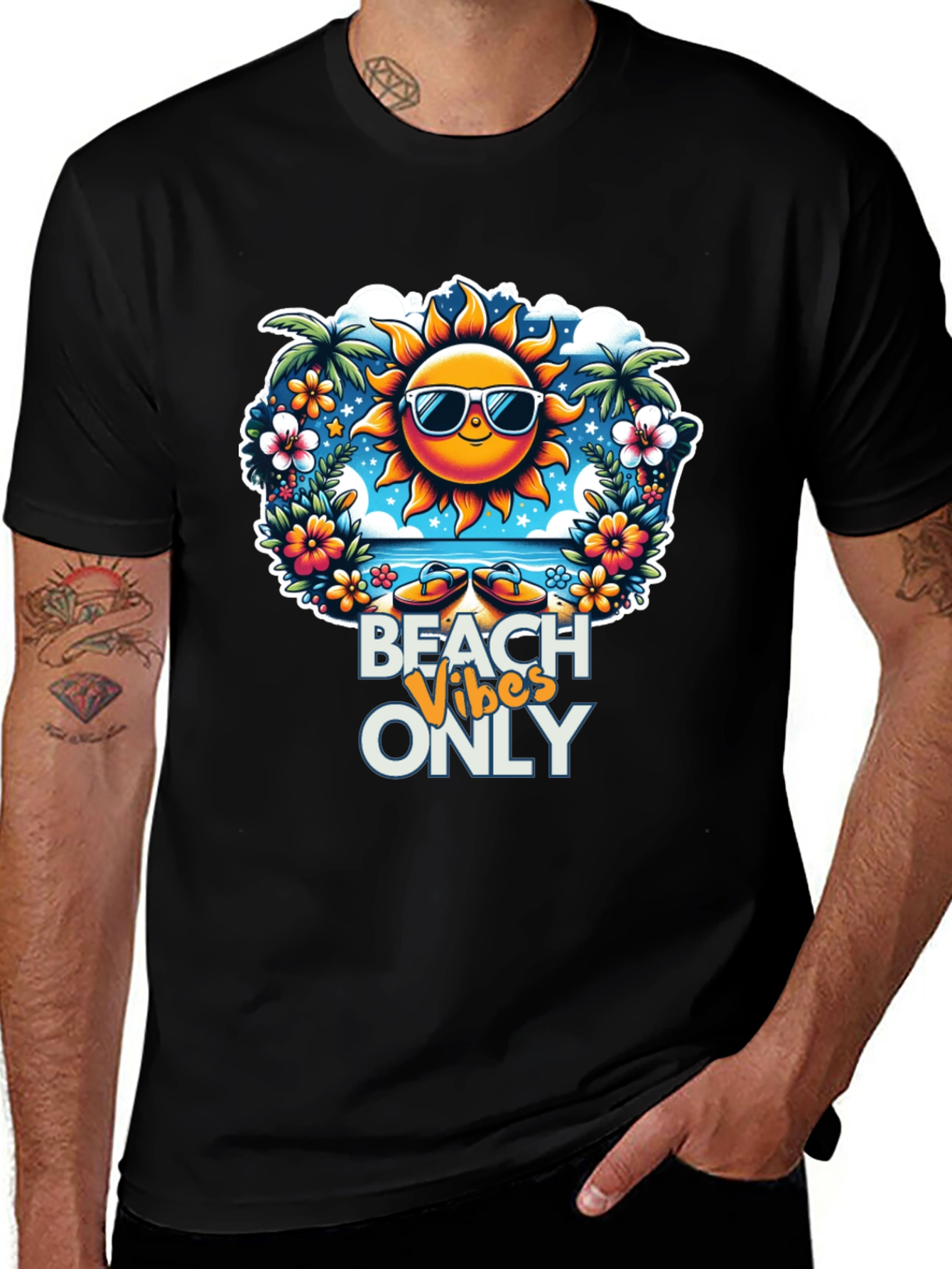 Variant 4 of Beach Vibes Only Graphic Tee - Summer Ready