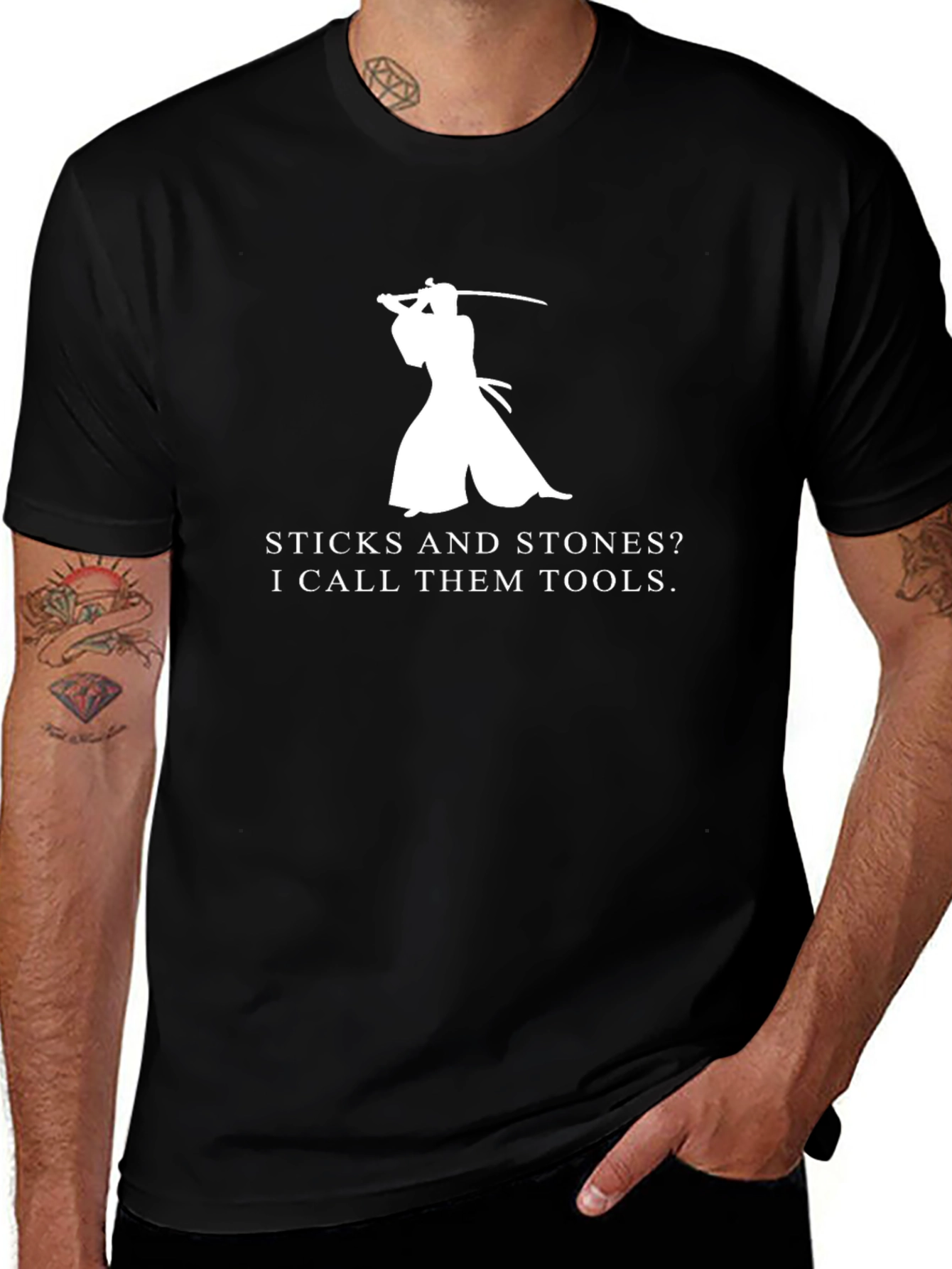 Black Samurai Tools Graphic T-Shirt - Black main image