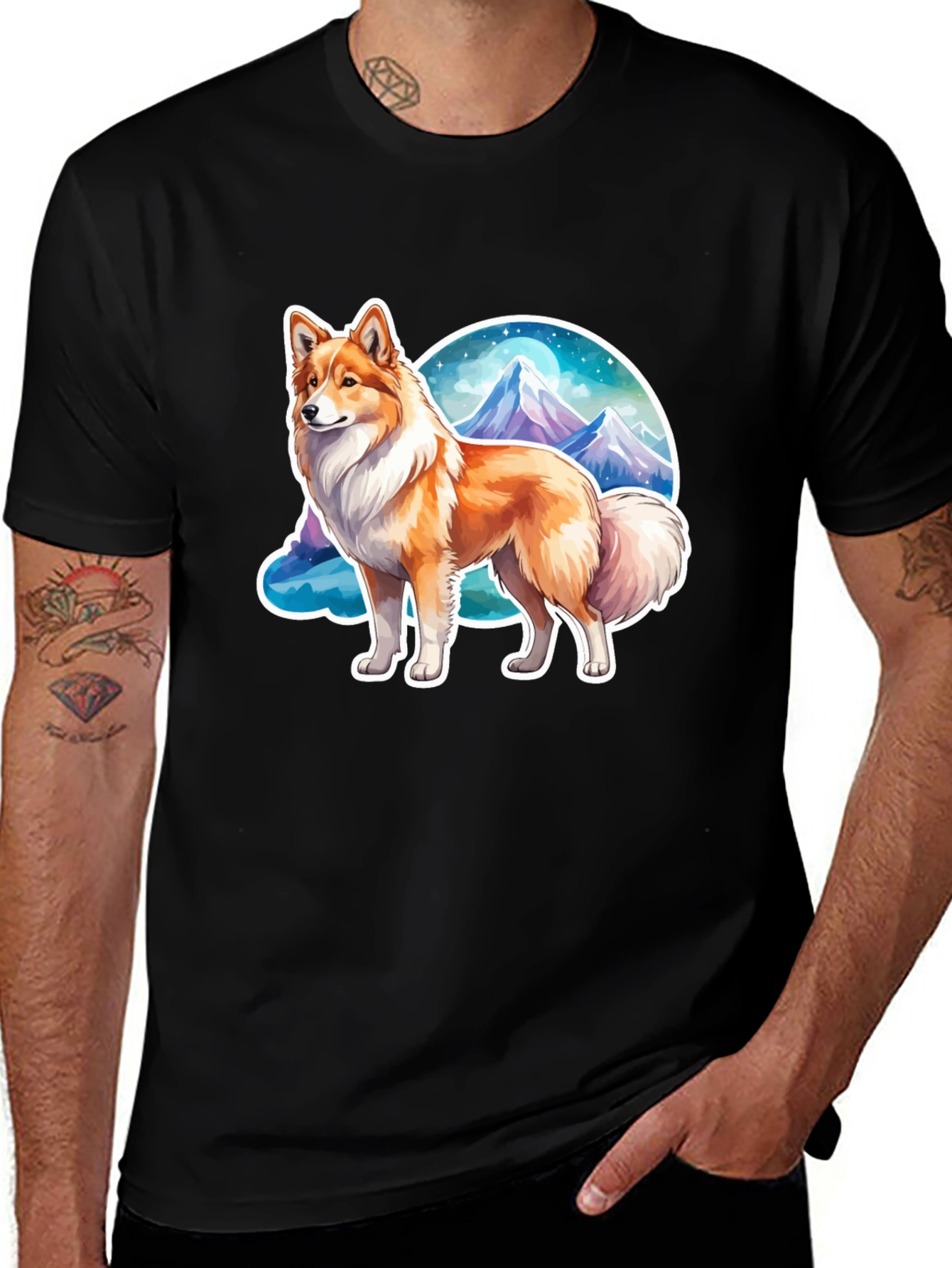 Variant 22 of Dog and Mountain T-Shirt