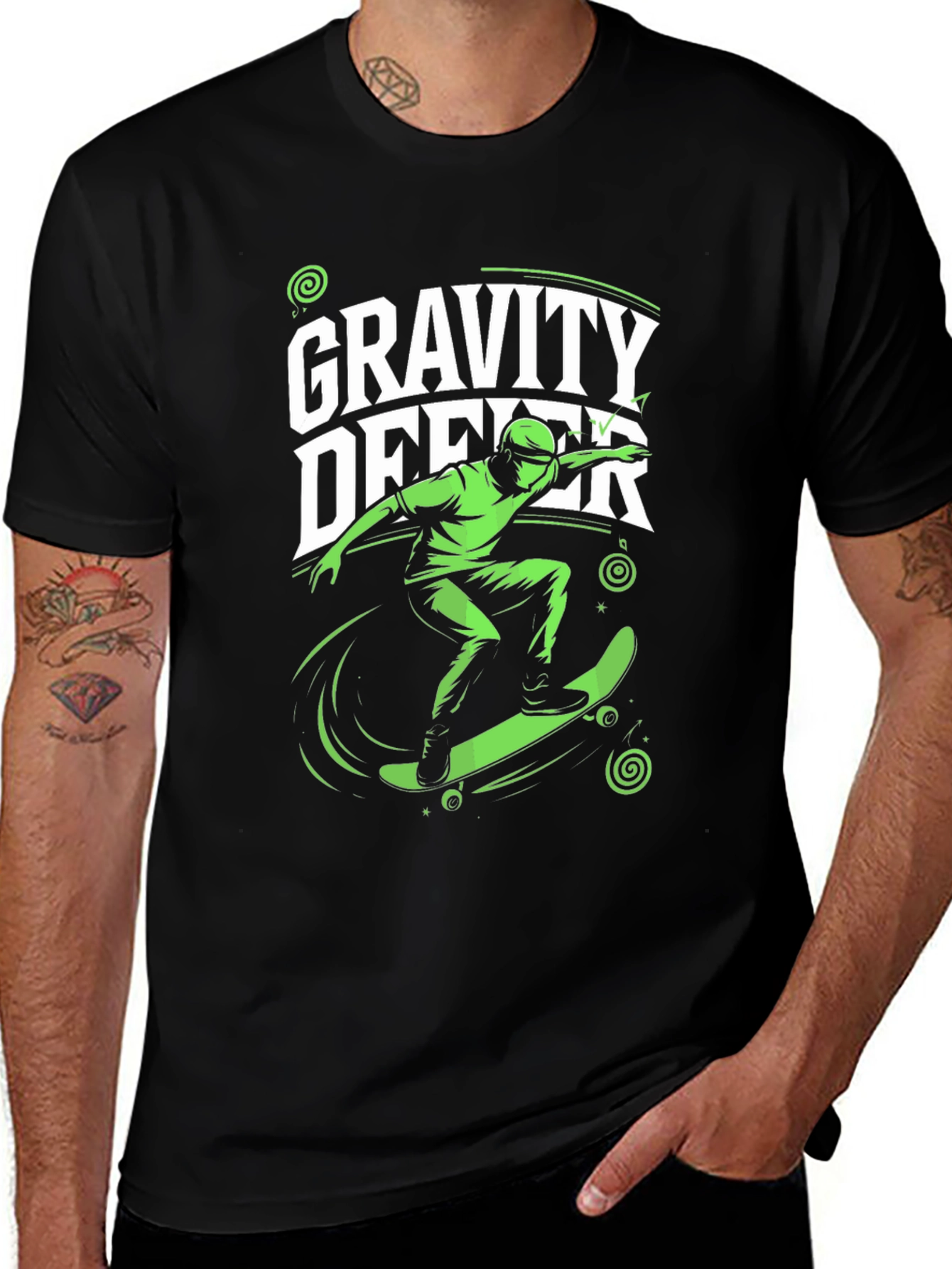 Variant 8 of Gravity Defier Skateboard T-Shirt - Black