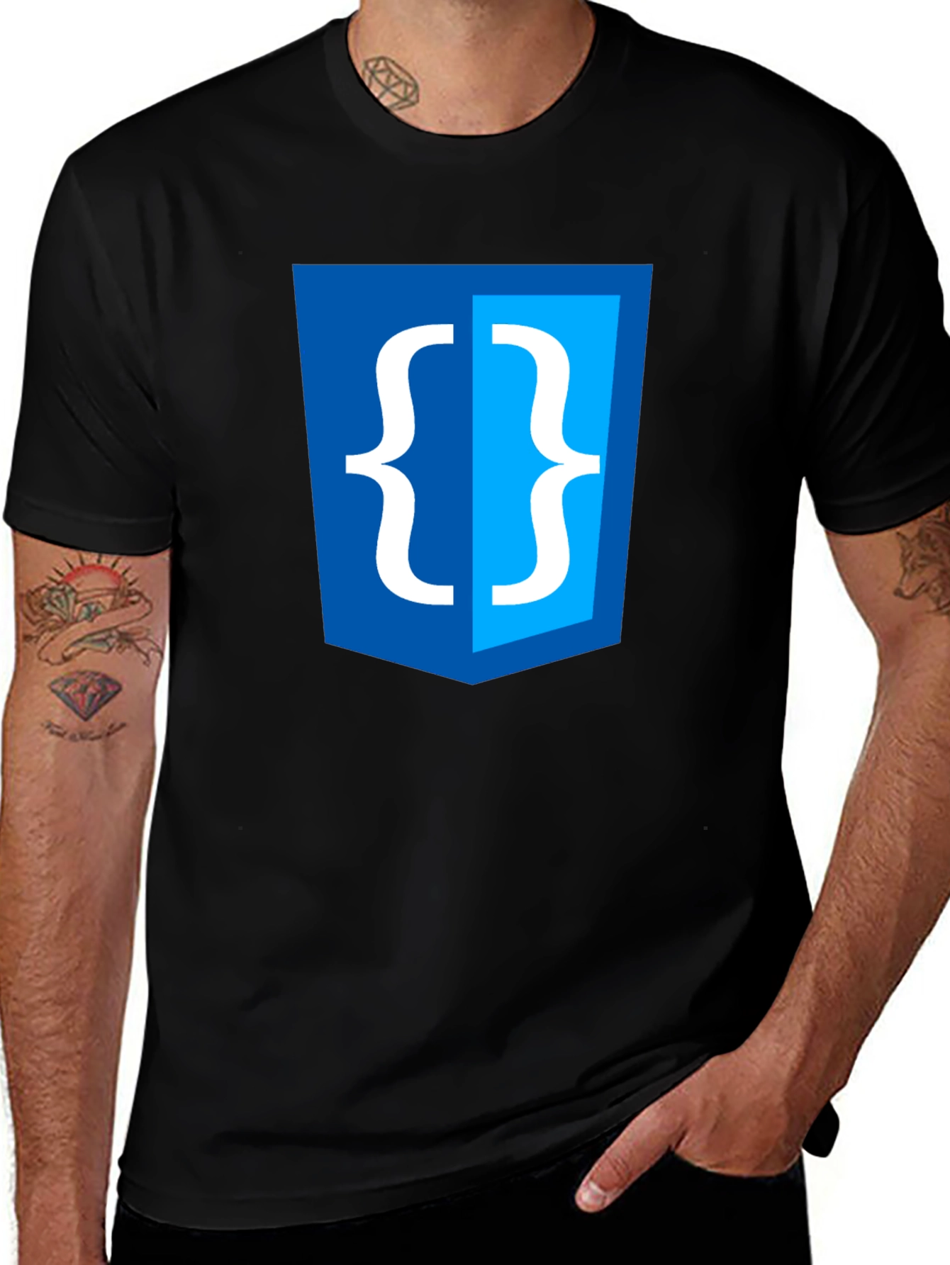 Variant 10 of Developer Code T-Shirt - Bracket Design