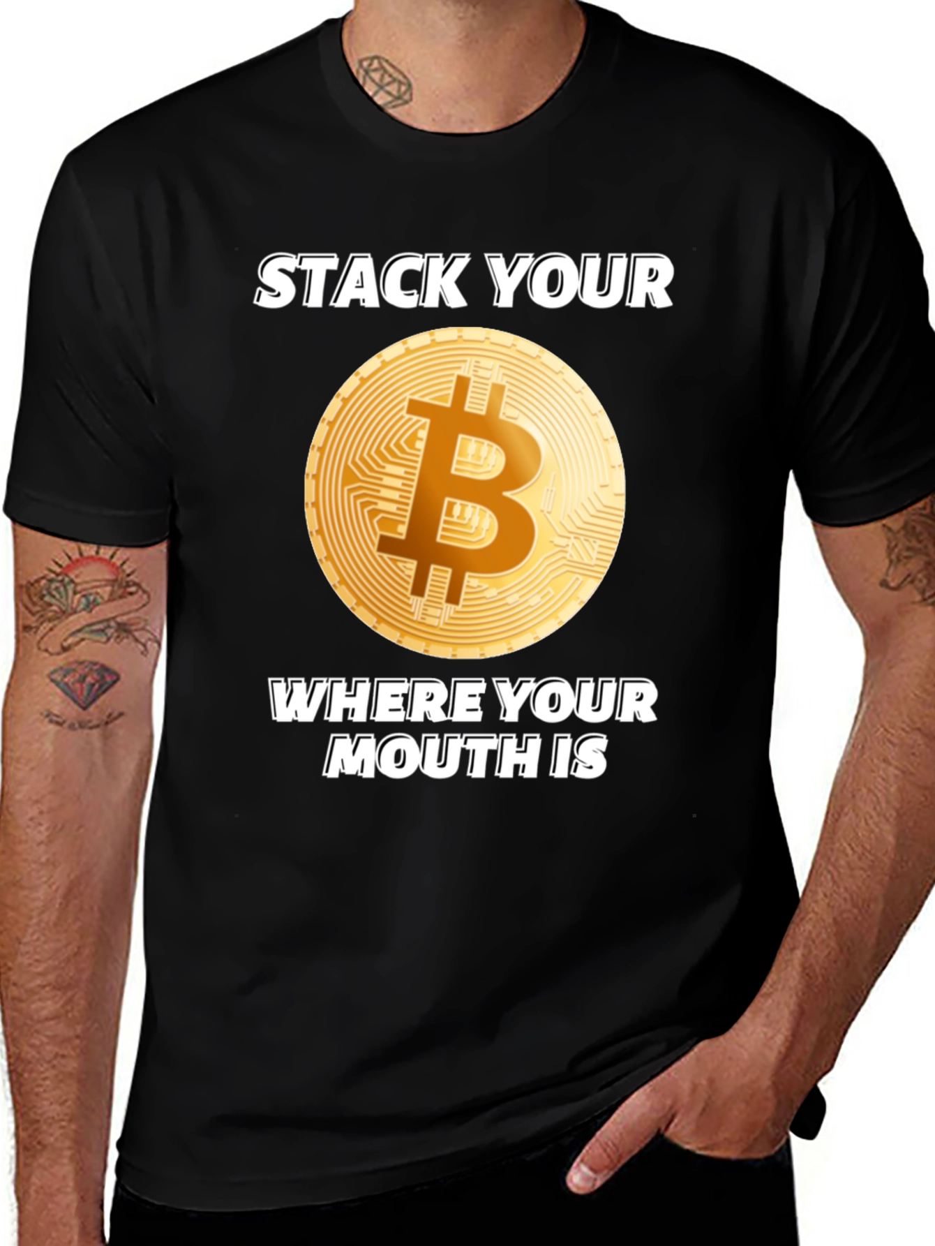 Bitcoin T-Shirt - Stack Your Sats Crypto Tee