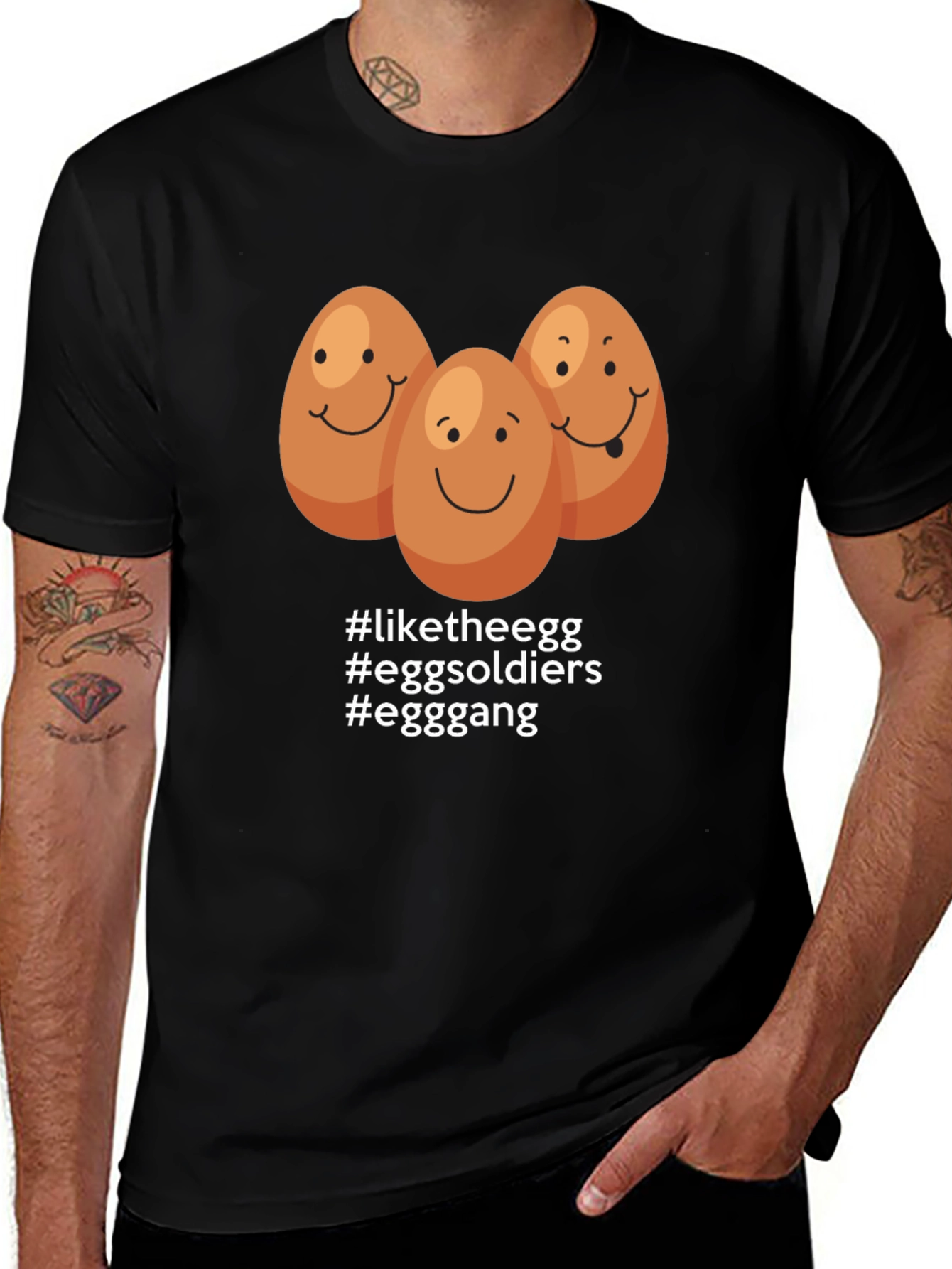 Variant 7 of Egg Gang T-Shirt Funny Egg Soldiers Like the Egg Graphic Tee