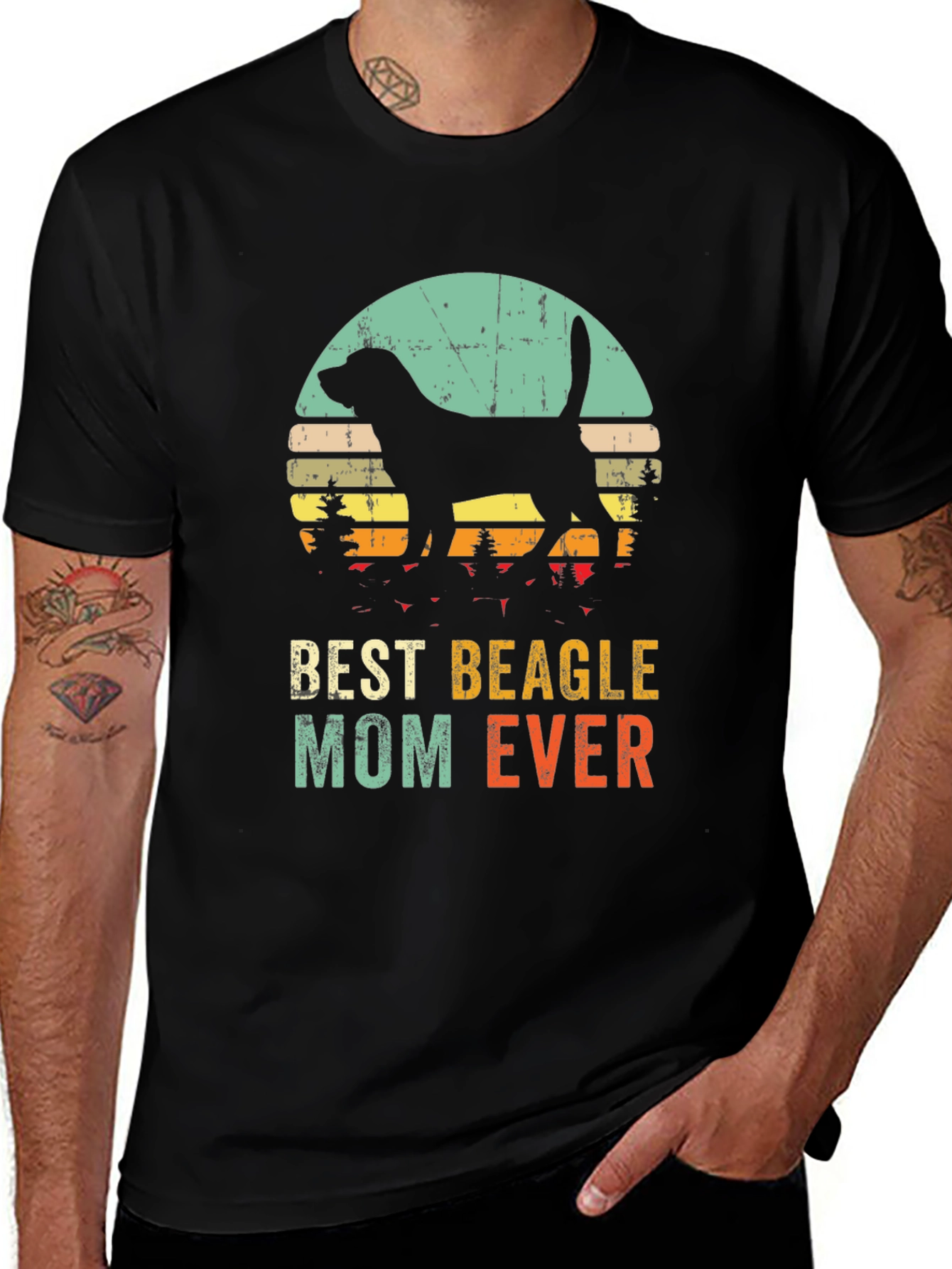 Variant 10 of Best Beagle Mom Ever T-Shirt - Retro Style