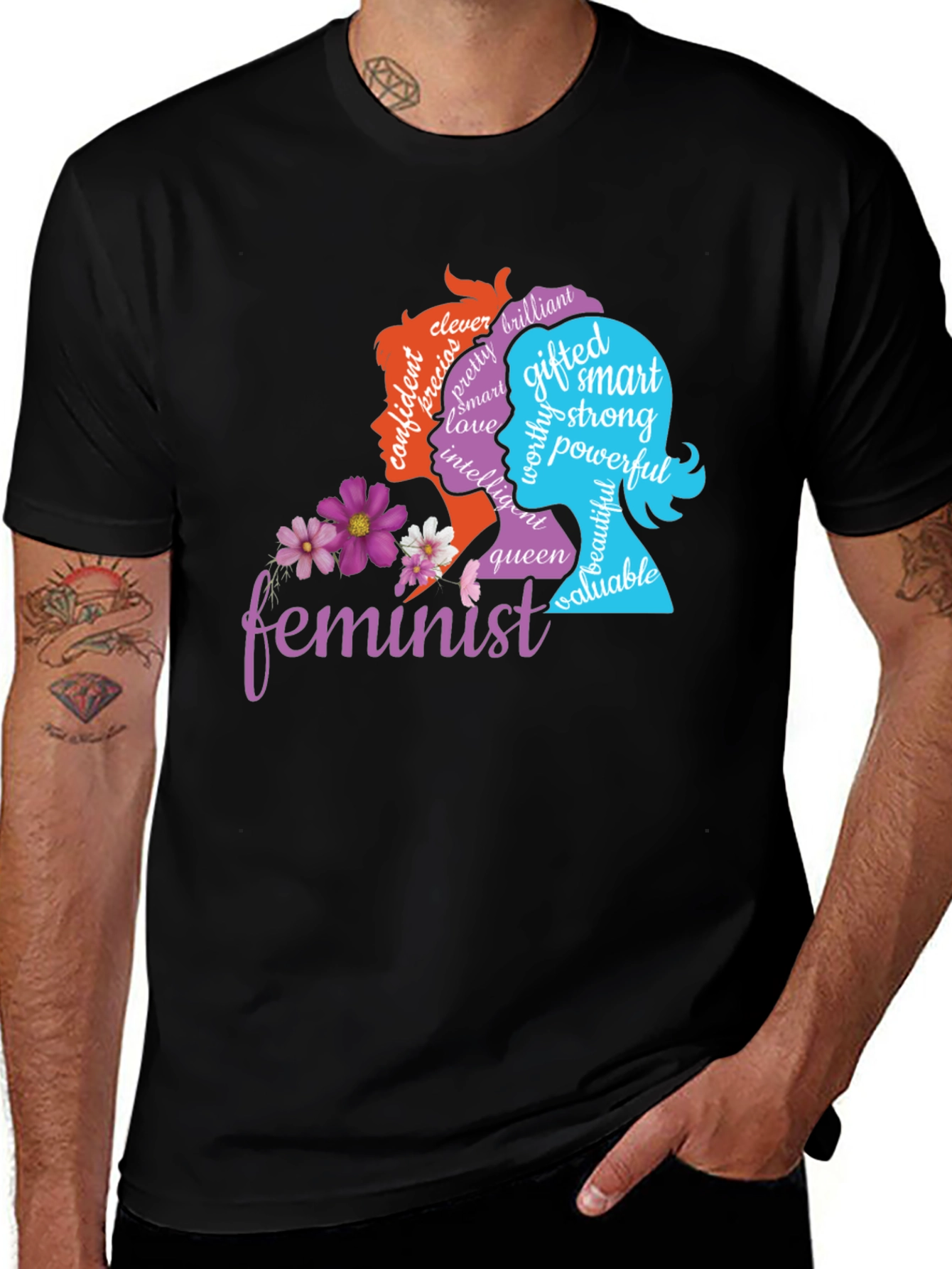Variant 21 of Feminist Word Art Graphic Tee