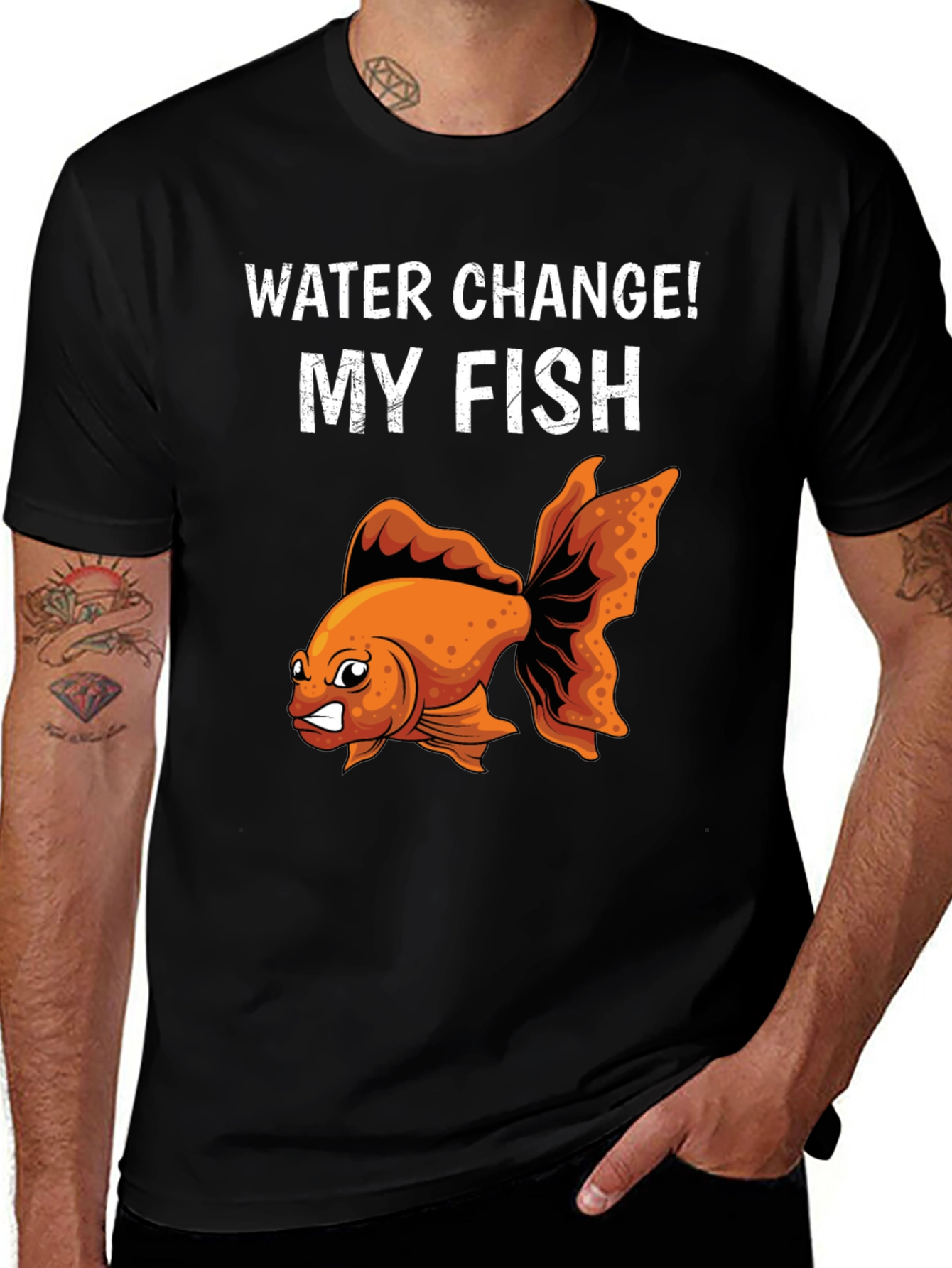 Variant 3 of Funny Angry Goldfish Water Change T-Shirt