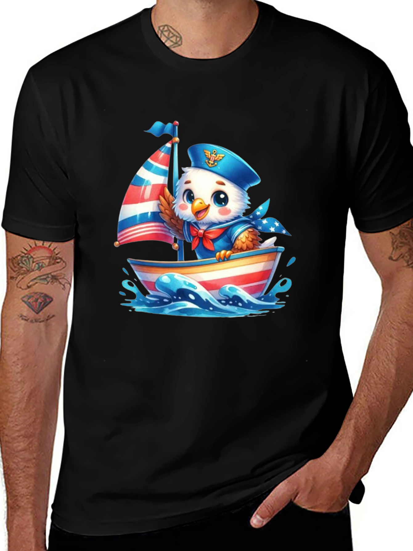 Variant 12 of Patriotic Eagle Sailor T-Shirt
