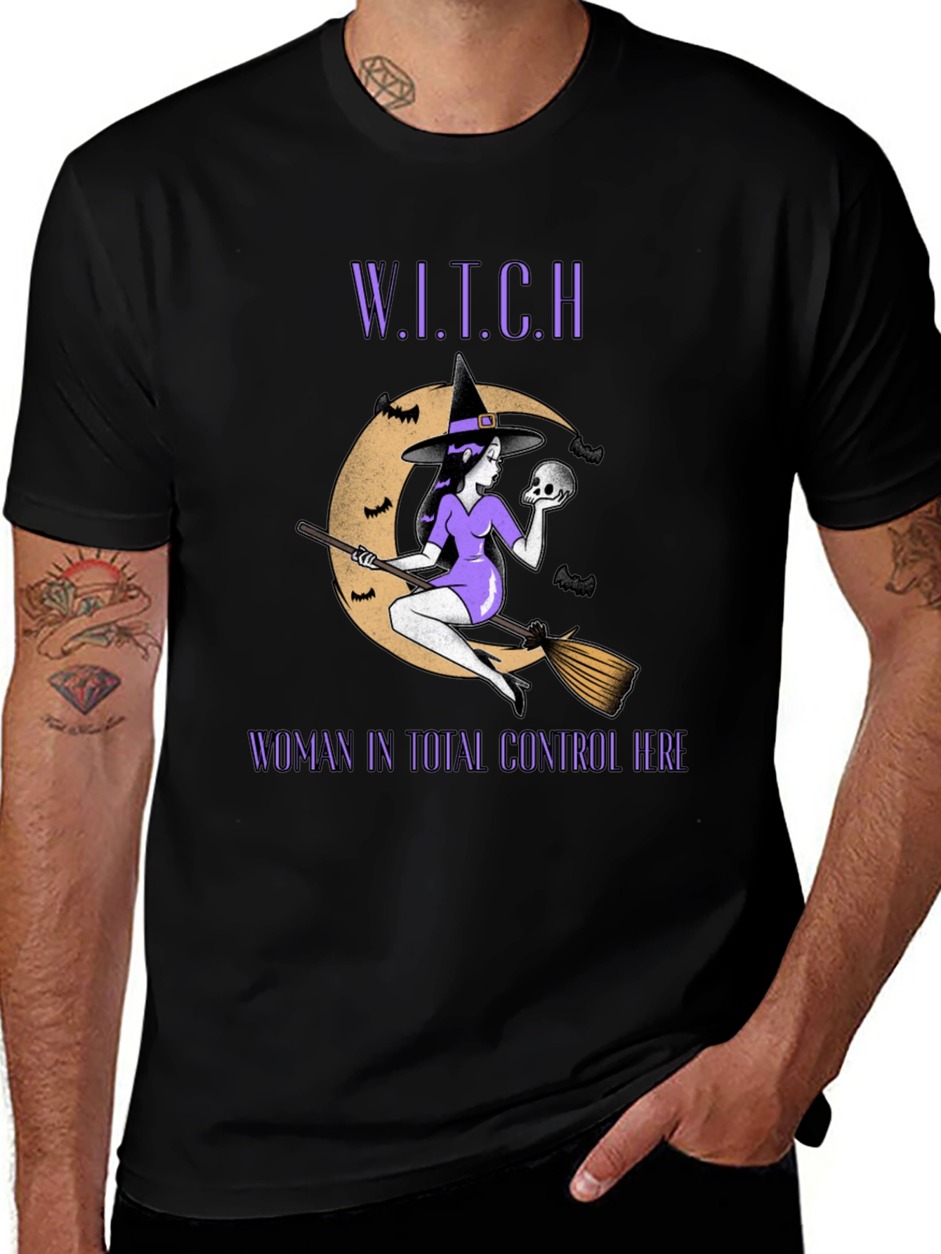 Variant 16 of WITCH Woman in Total Control Here Graphic T-Shirt