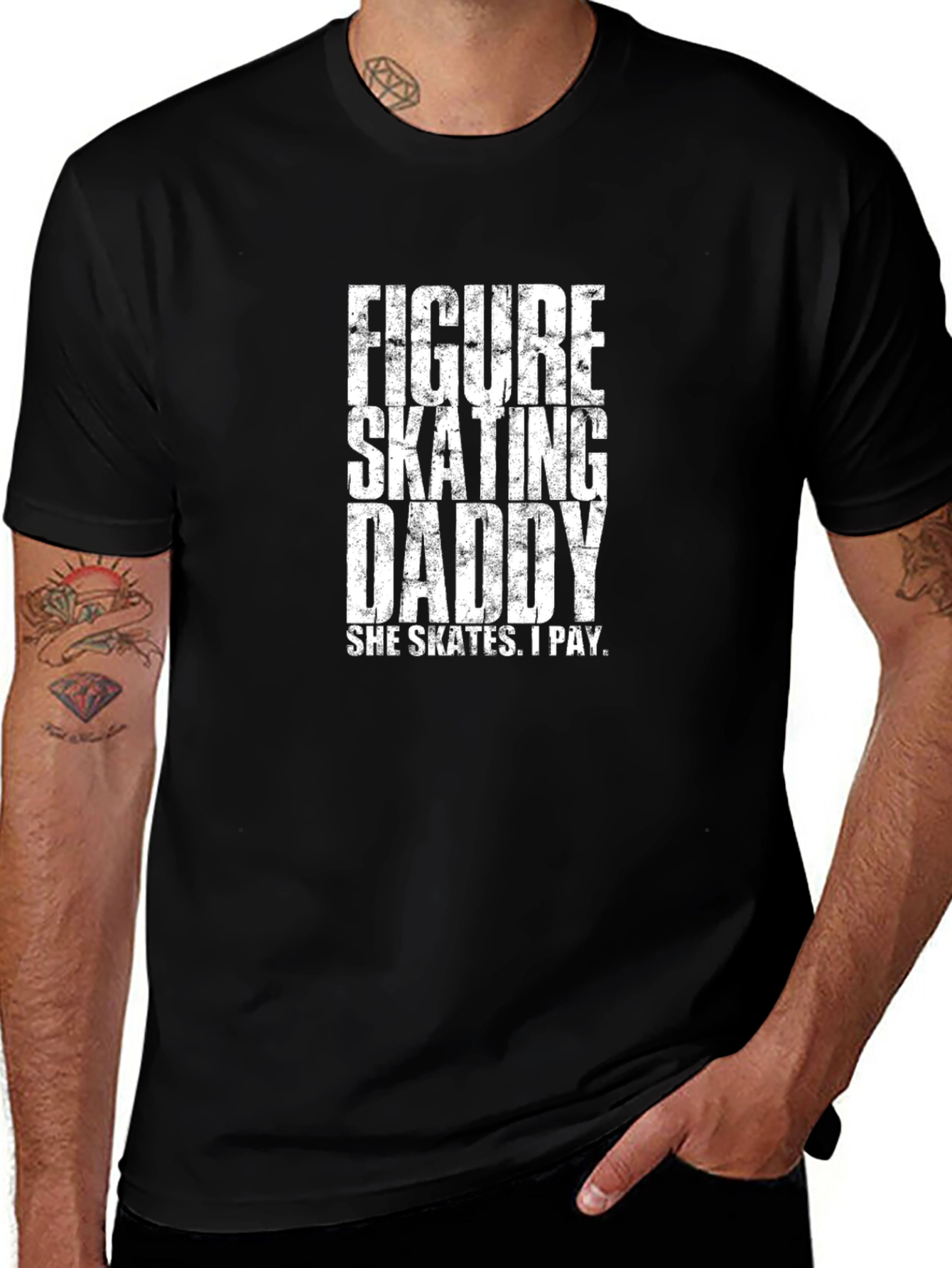 Variant 6 of Figure Skating Daddy T-Shirt - She Skates I Pay