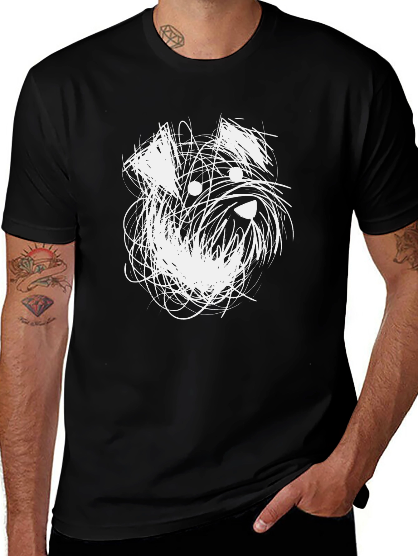 Variant 17 of Dog Doodle Graphic Tee - Casual Comfort