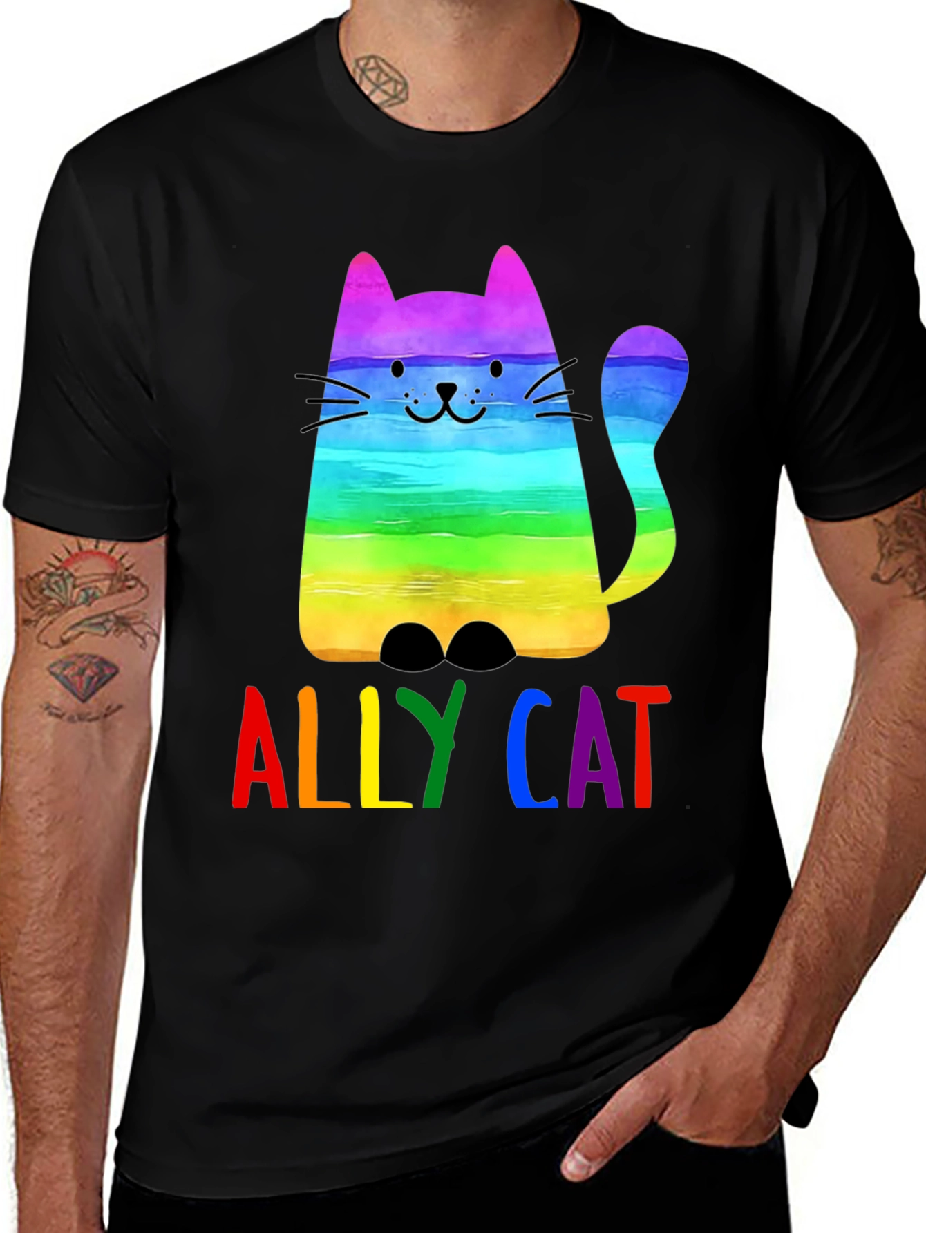 Ally Cat LGBTQ+ Pride T-Shirt