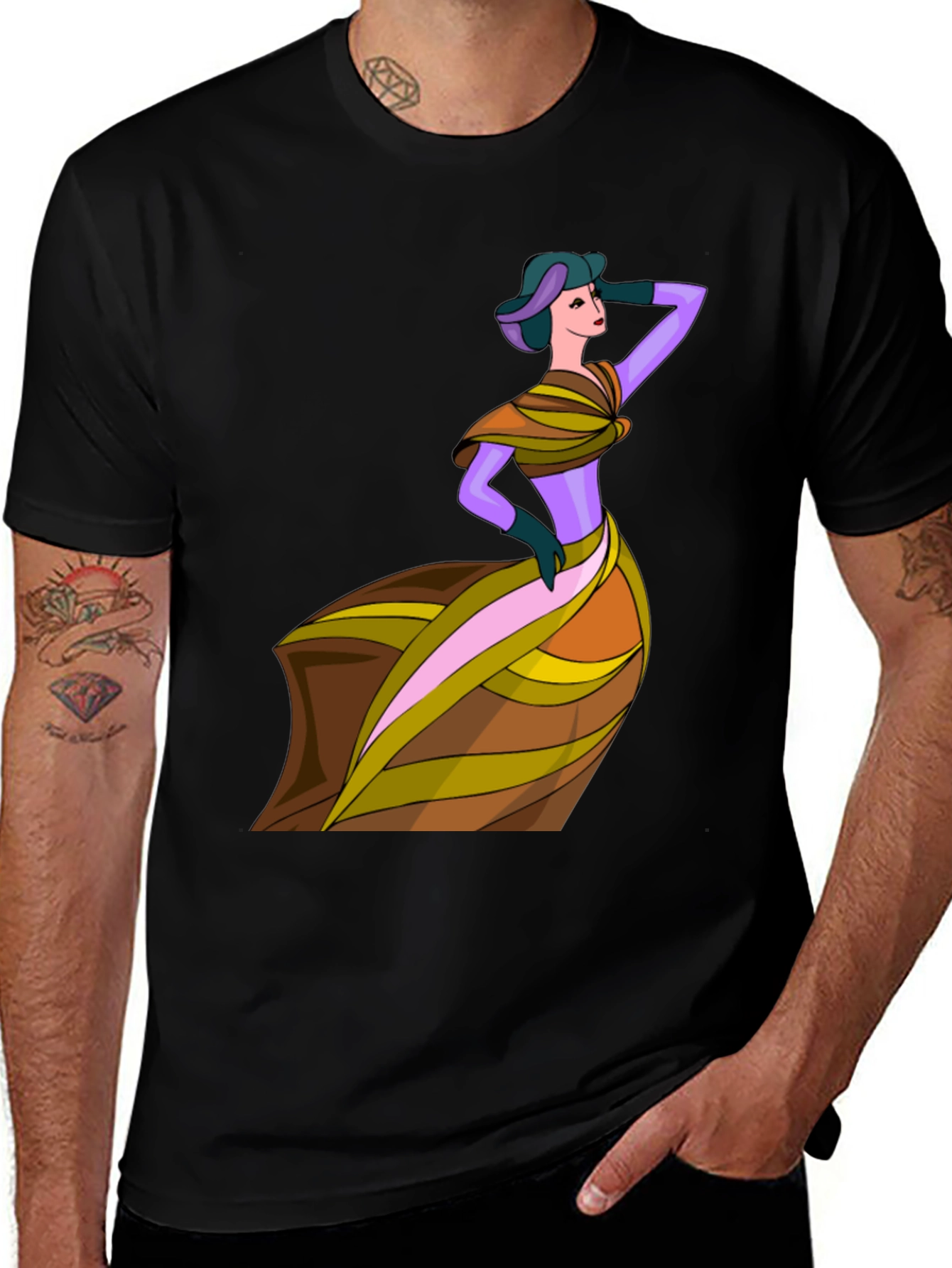 Variant 26 of Retro Lady T-Shirt - Vintage Style Graphic Tee