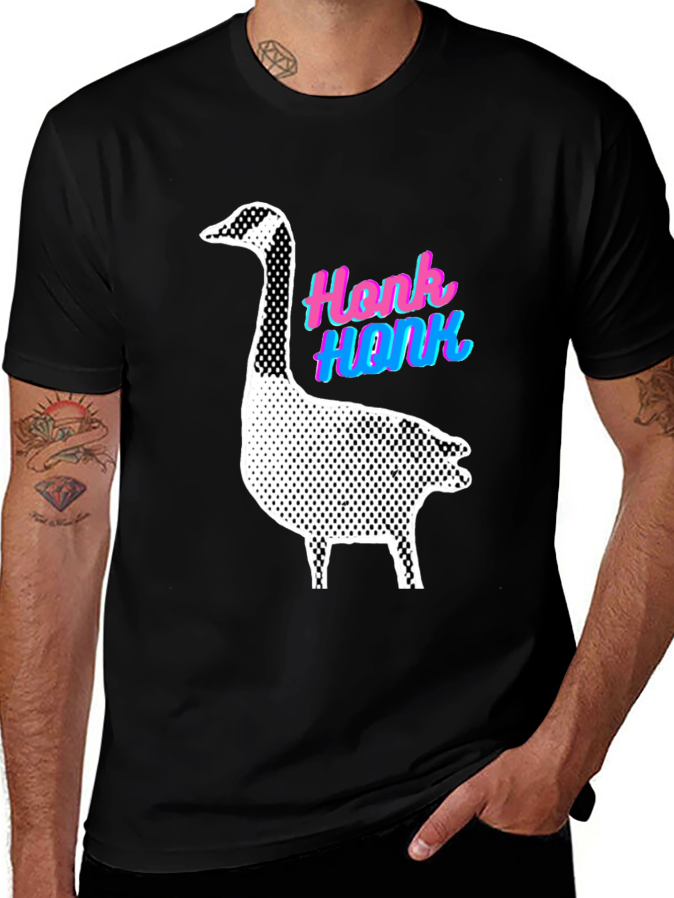 Variant 12 of Honk Goose Graphic Tee - Quirky Animal Lover Shirt