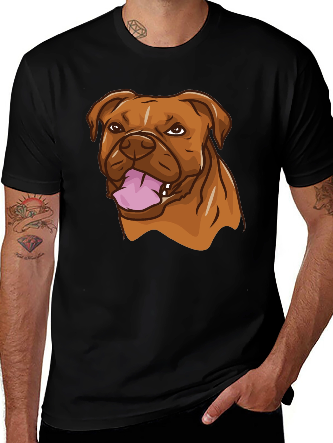 Variant 20 of Dog Breed Graphic Black T-Shirt