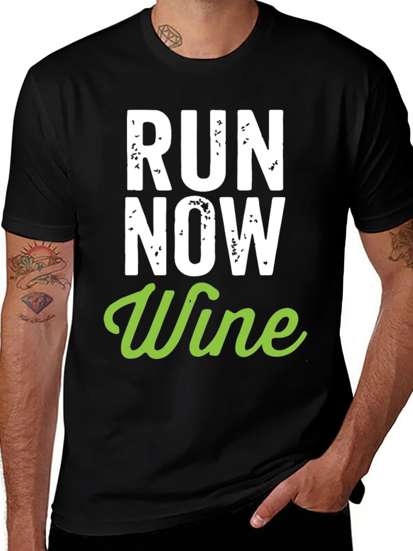 Variant 21 of Run Now Wine Later Graphic Tee