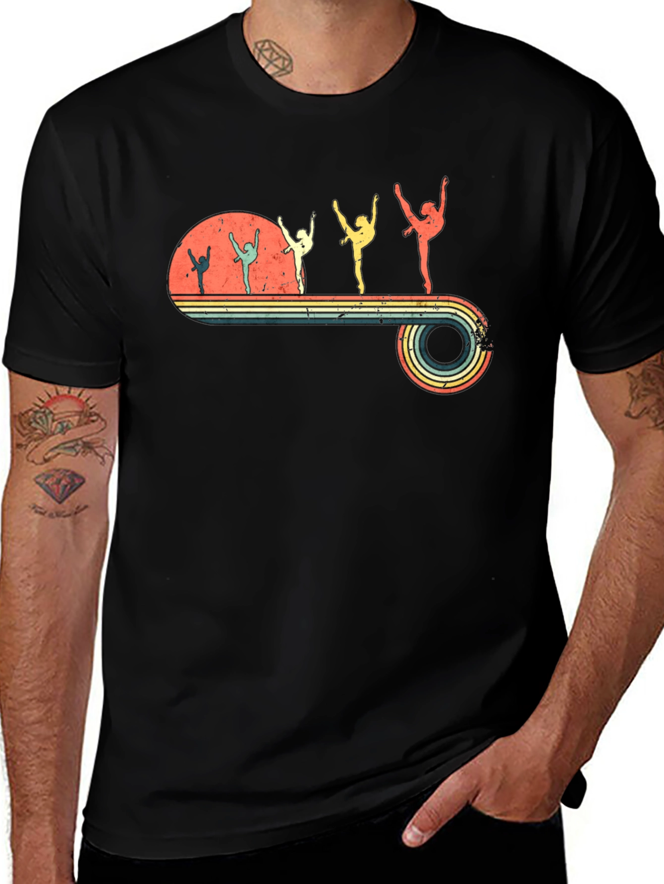 Variant 2 of Vintage Ballet Dancer Silhouette T-Shirt
