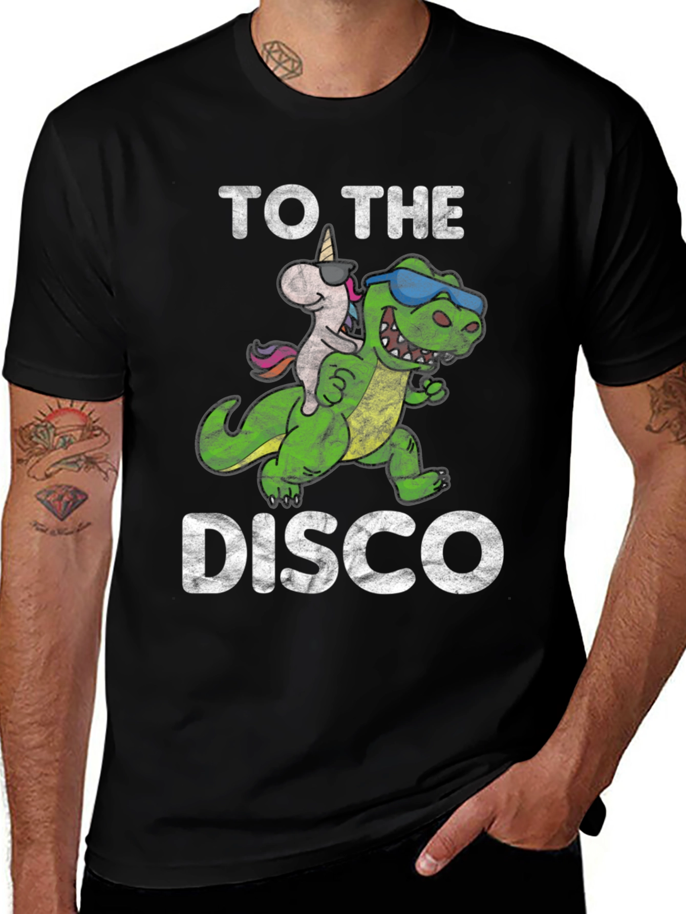 Variant 12 of To The Disco Dinosaur & Unicorn Graphic T-Shirt
