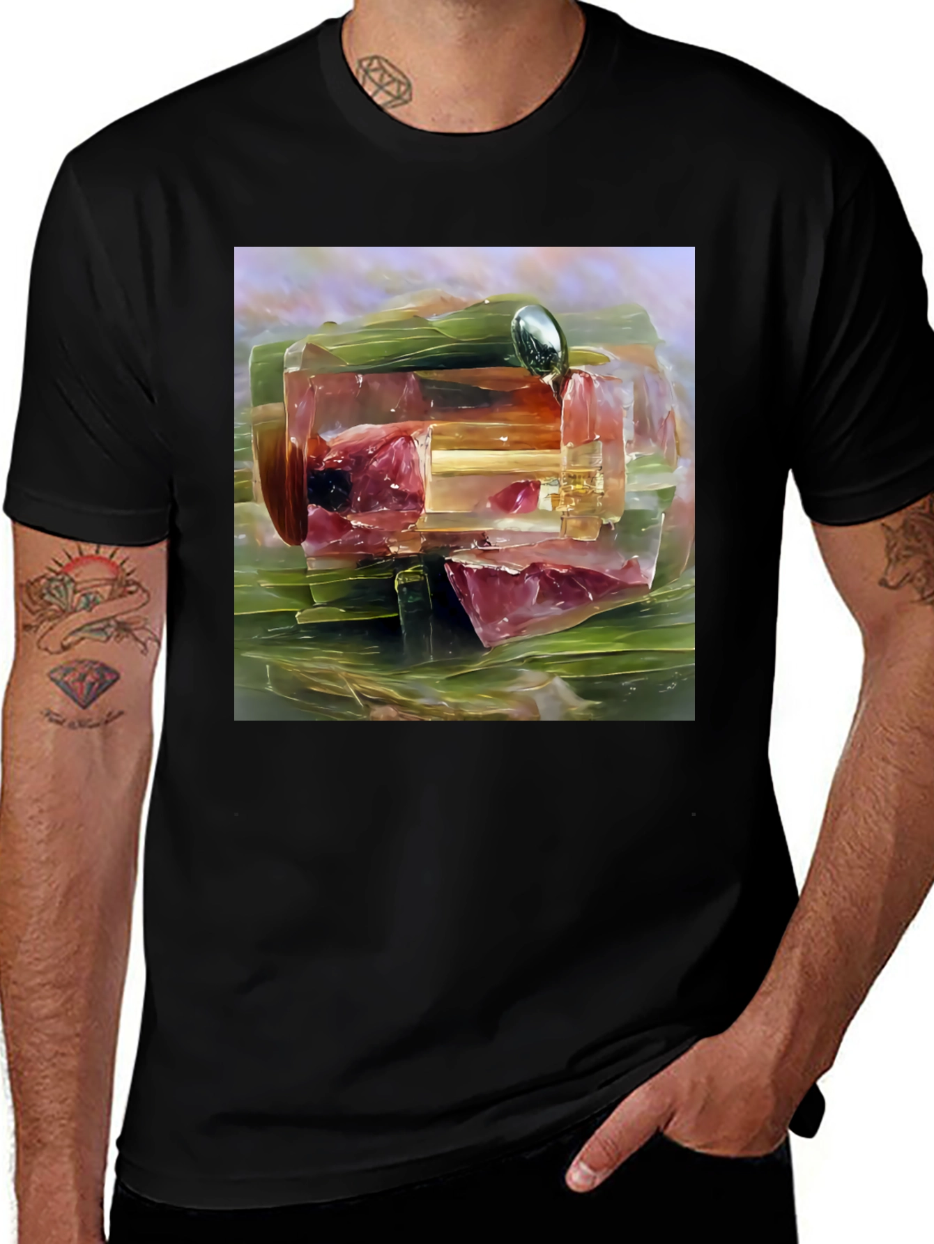 Variant 10 of Abstract Food Art T-Shirt - Unique Graphic Tee