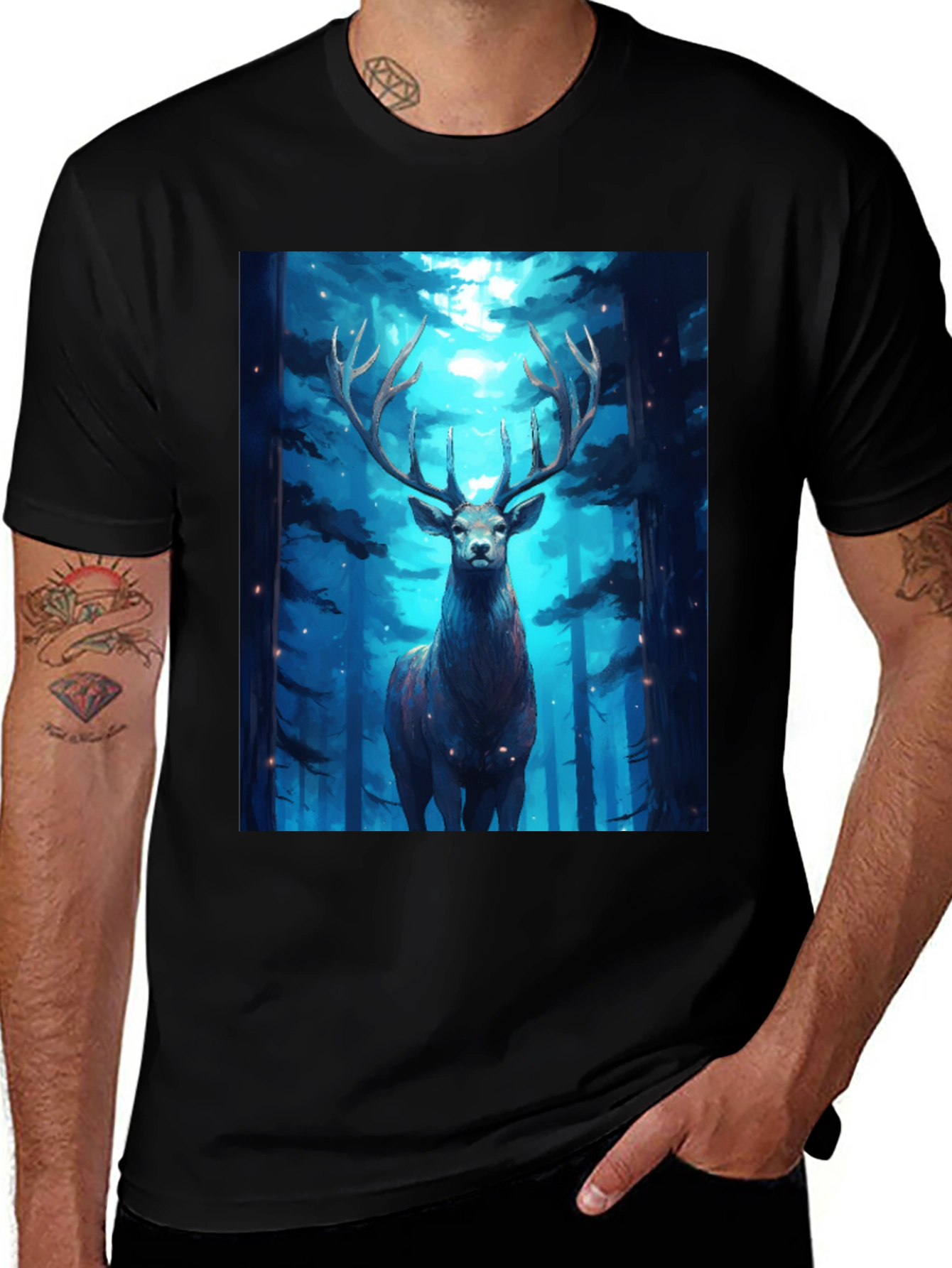 Variant 21 of Stag in the Woods Graphic T-Shirt