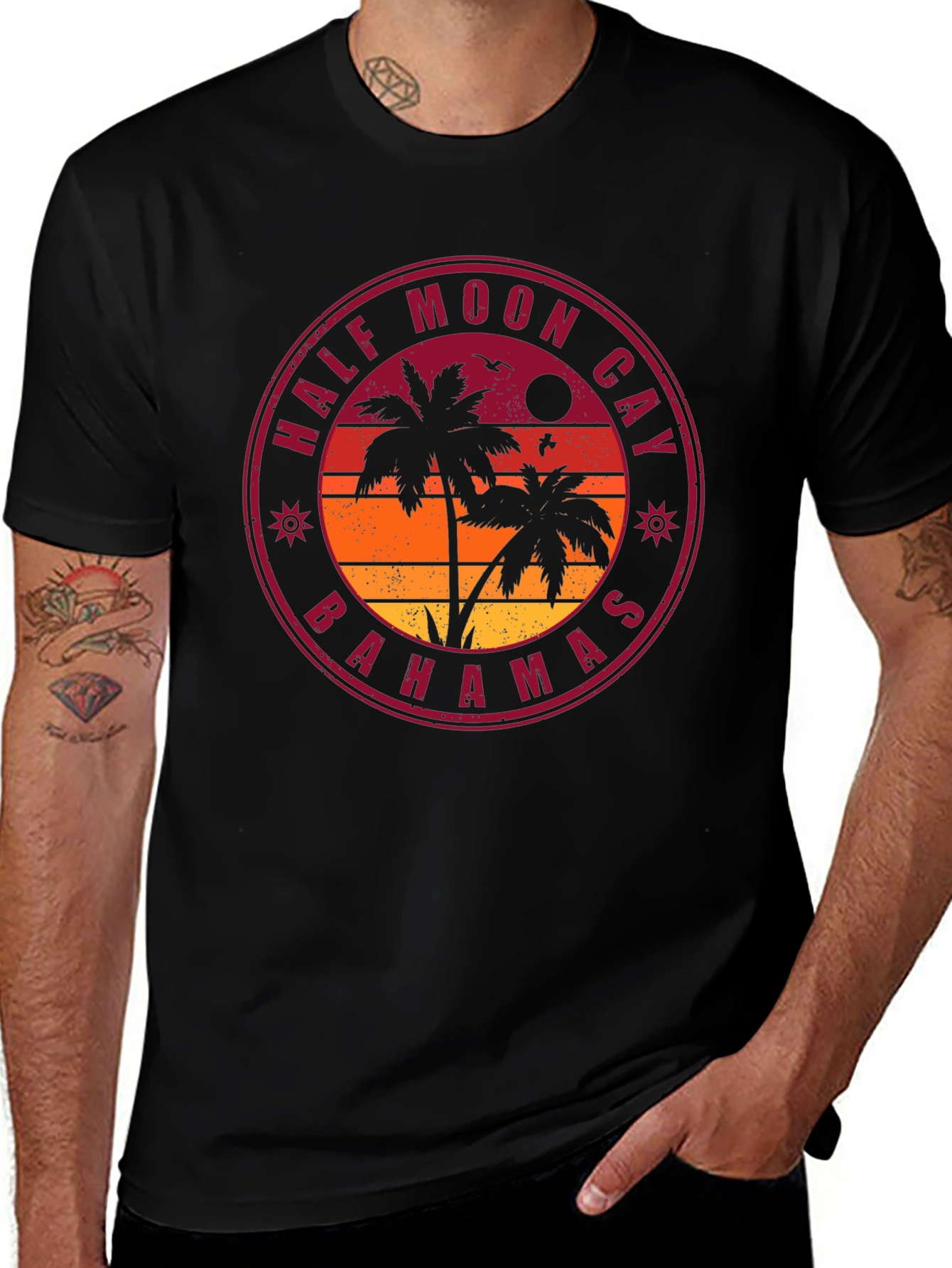 Variant 11 of Half Moon Cay Bahamas T-Shirt Black