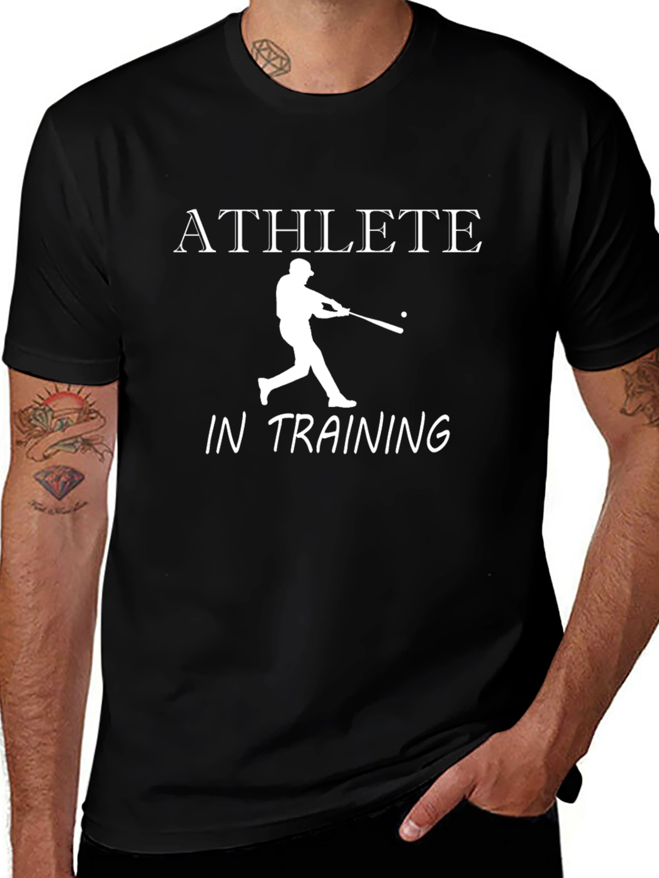 Variant 4 of Athlete in Training Baseball Graphic T-Shirt