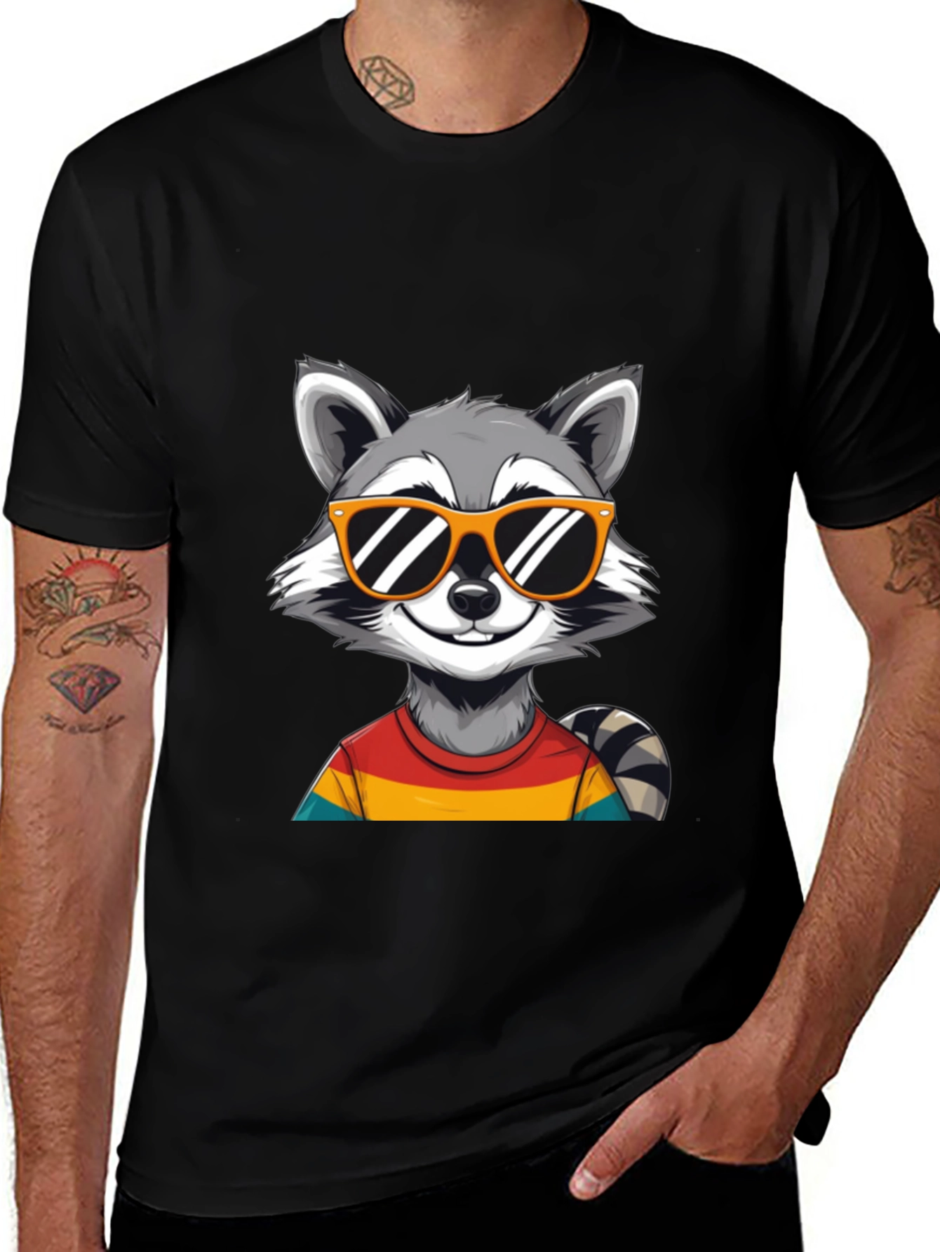 Variant 29 of Cool Raccoon T-Shirt - Fun Graphic Tee