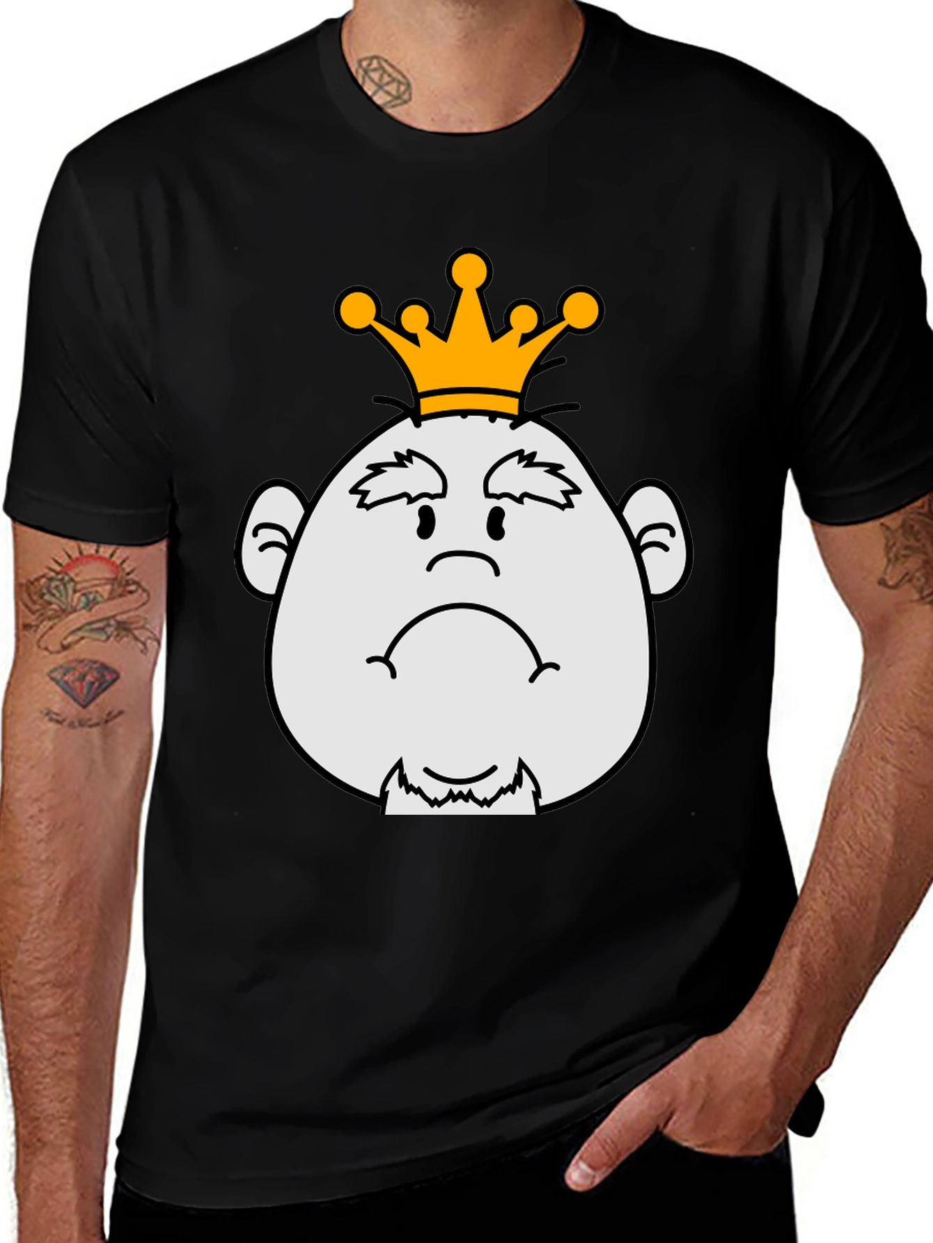 Variant 22 of Grumpy King Graphic Tee - Black