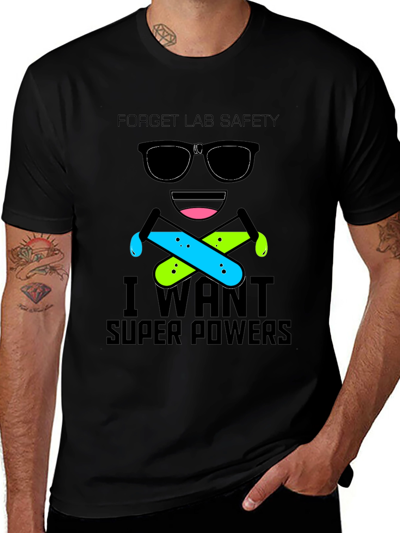 Variant 11 of Forget Lab Safety, Super Powers T-Shirt