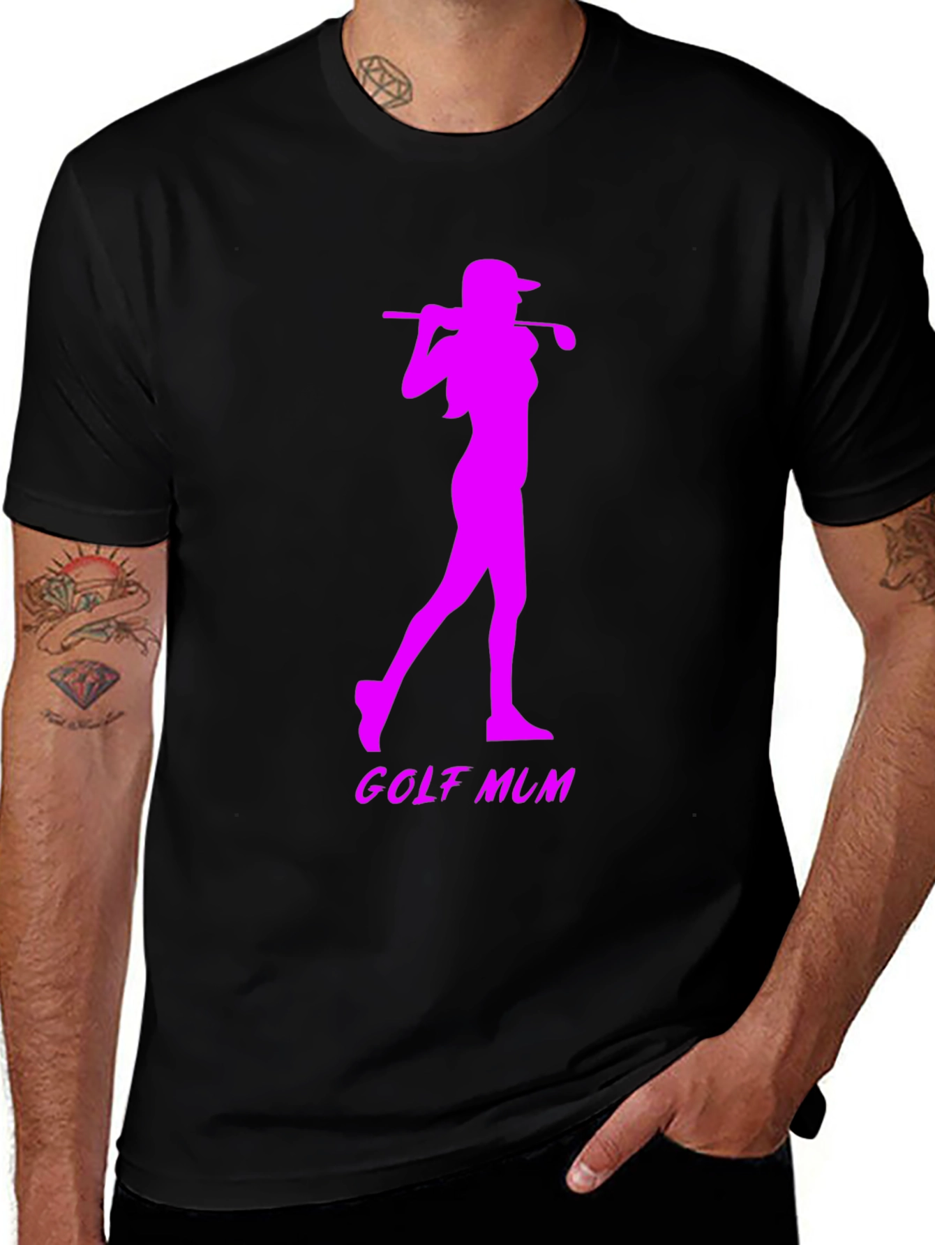 Variant 15 of Golf Mum Black T-Shirt