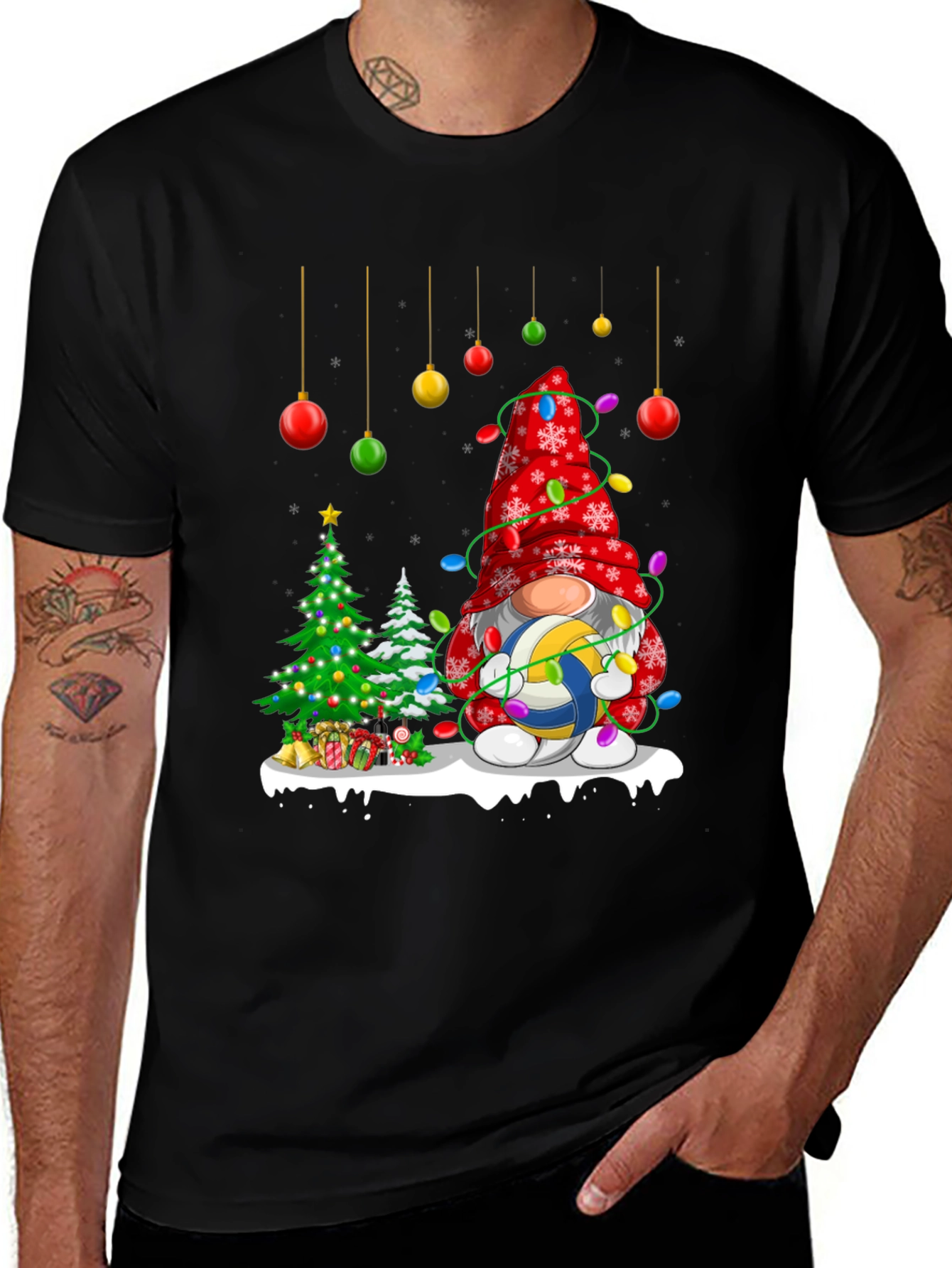Christmas Volleyball Gnome T-Shirt