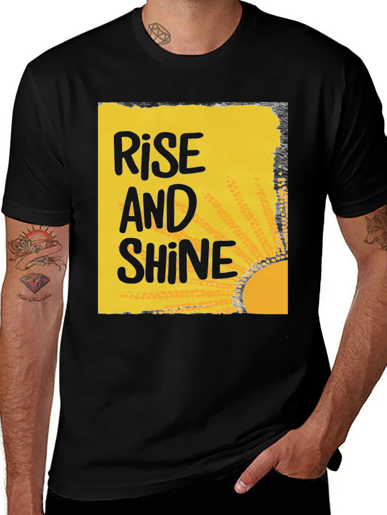 Variant 14 of Rise and Shine Graphic Tee - Black