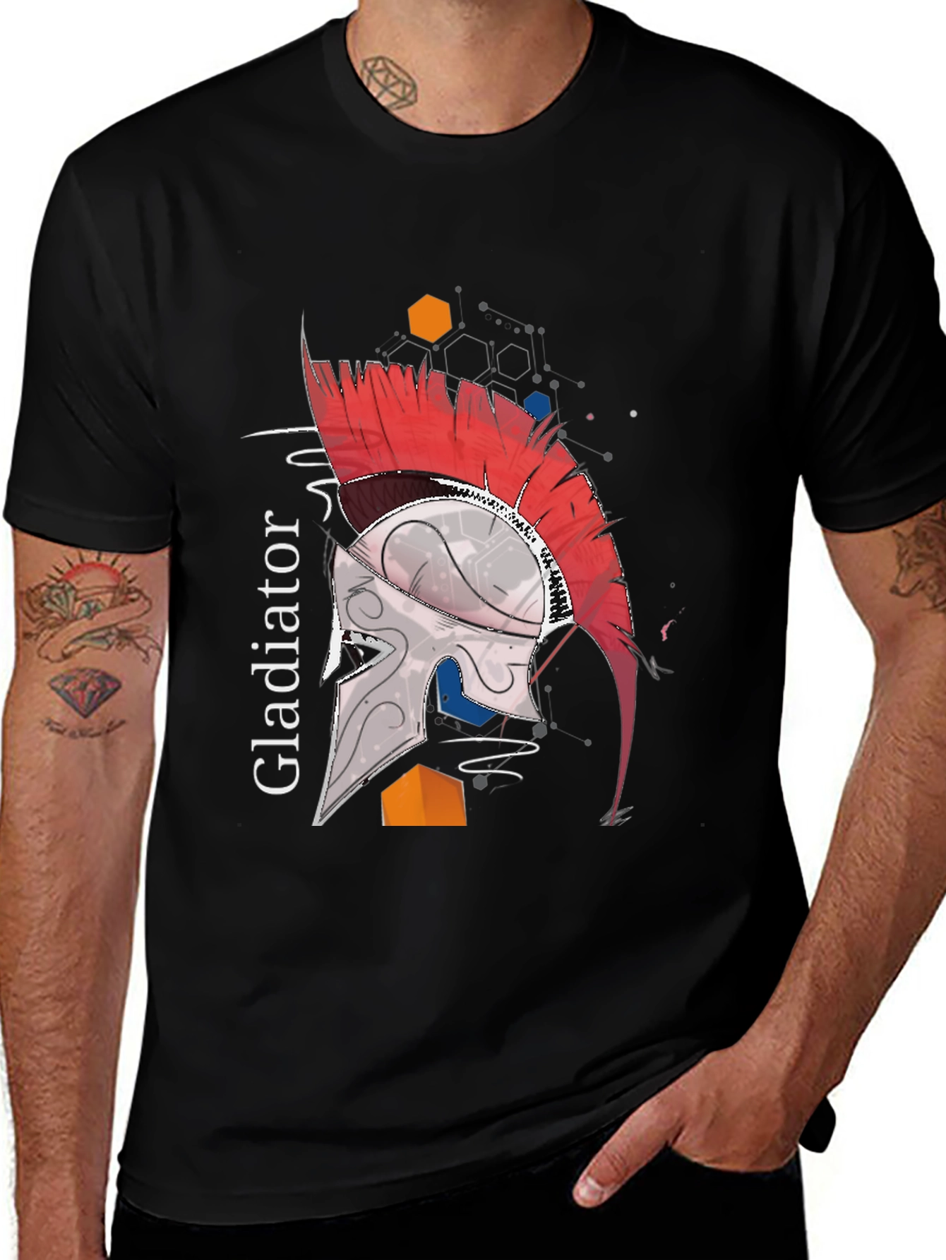 Variant 19 of Gladiator Helmet Graphic T-Shirt
