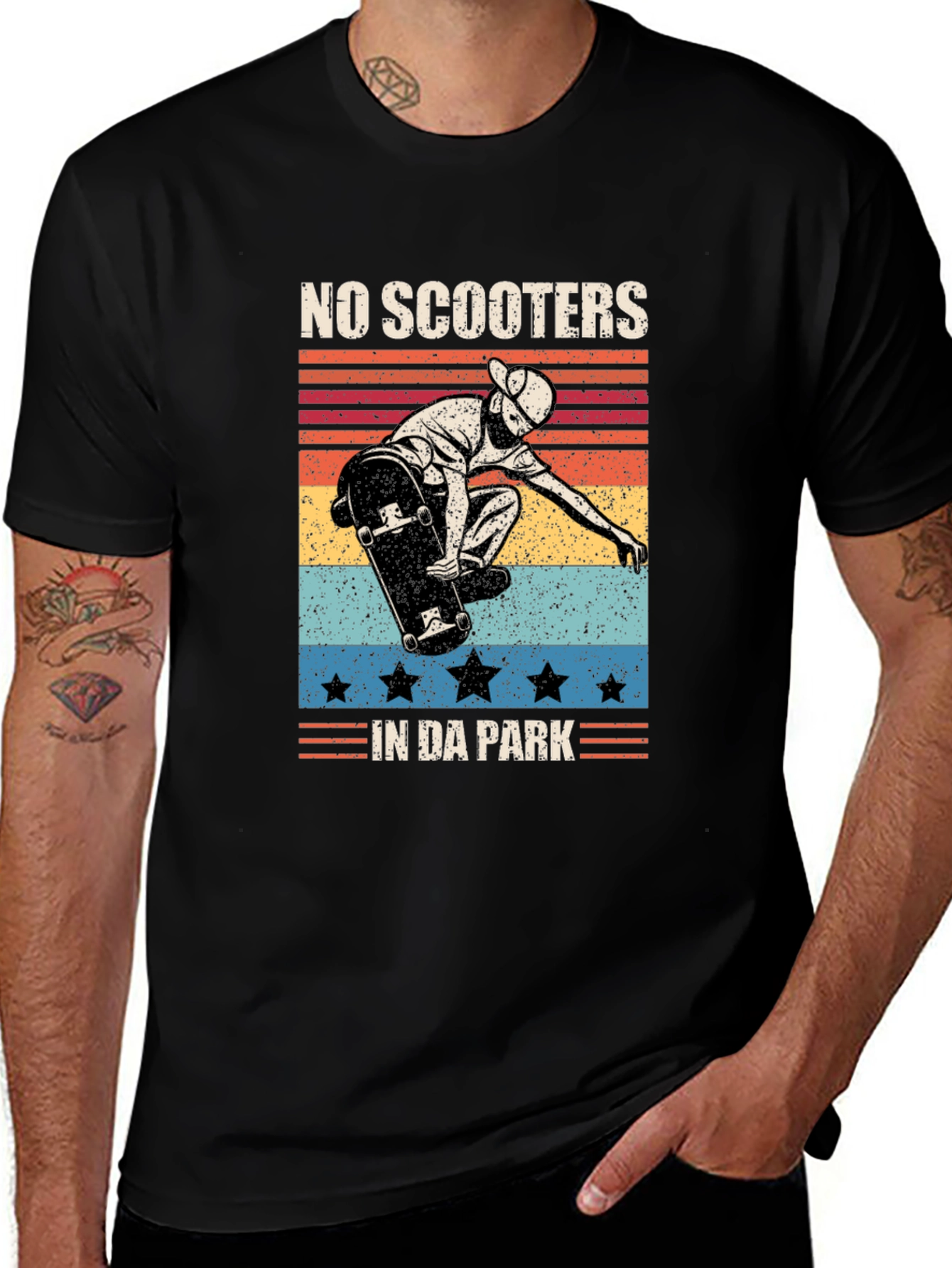 Variant 18 of No Scooters in Da Park Retro Graphic Tee