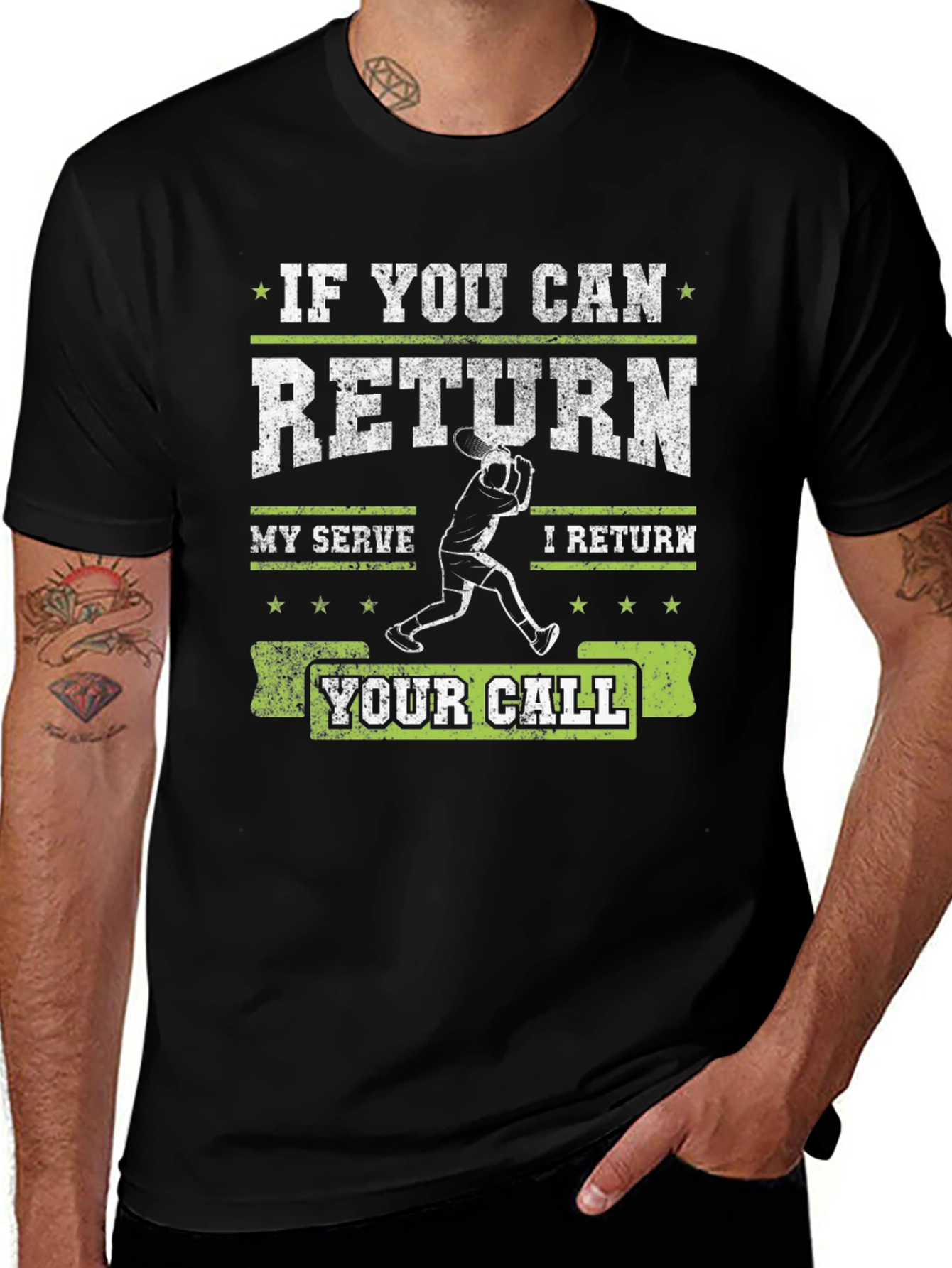 Variant 24 of Tennis Serve T-Shirt - If You Can Return My Serve