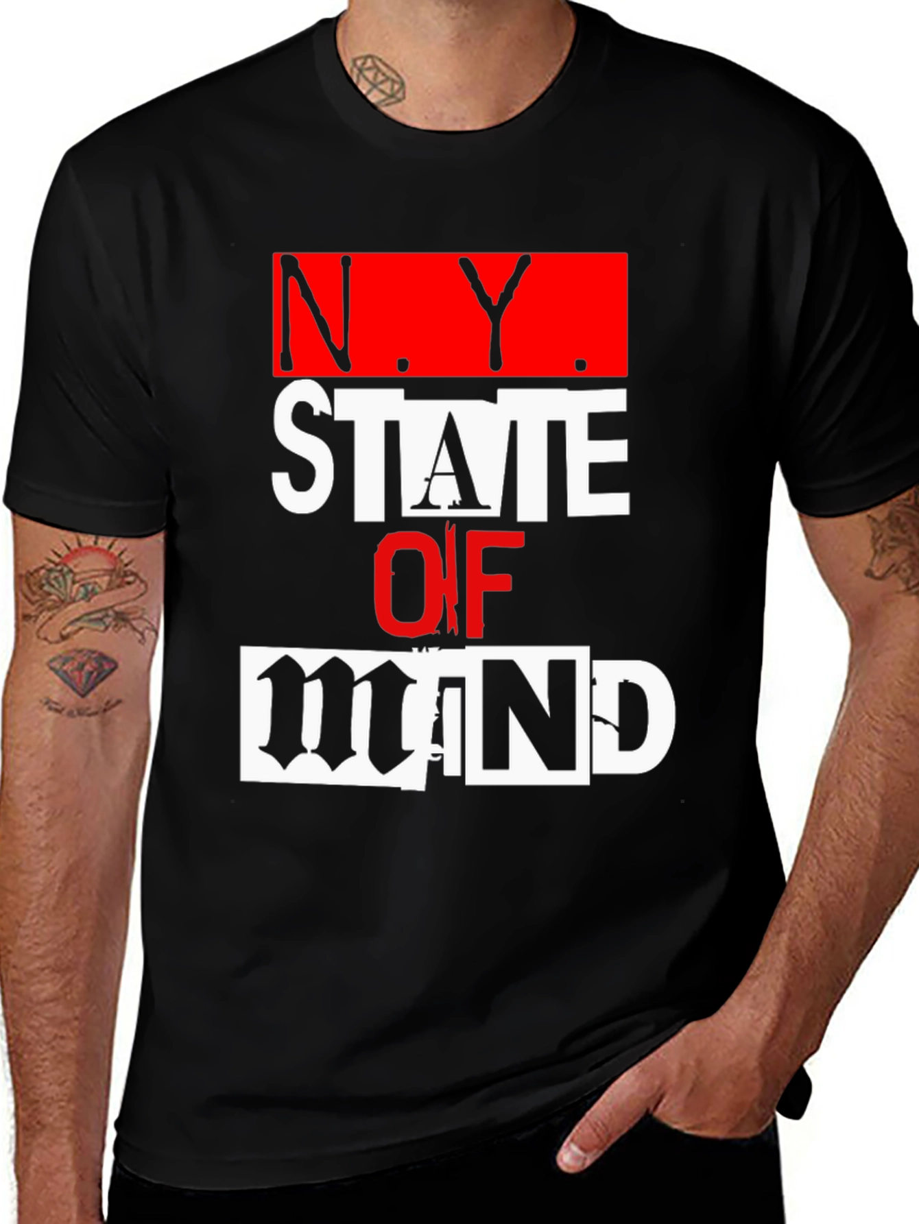 Variant 4 of N.Y. State of Mind Black Graphic Tee