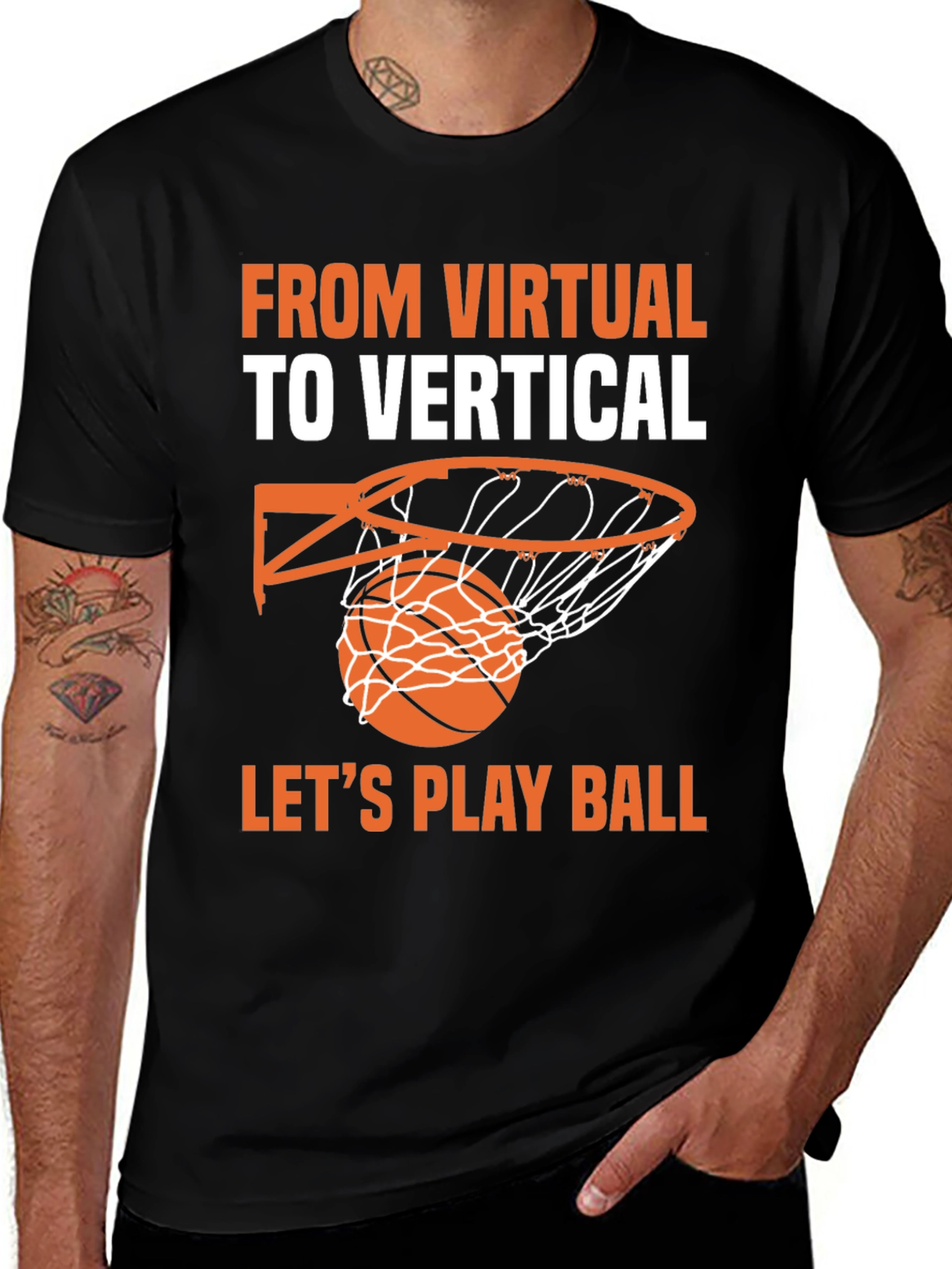 Variant 17 of Virtual to Vertical Basketball Graphic Tee