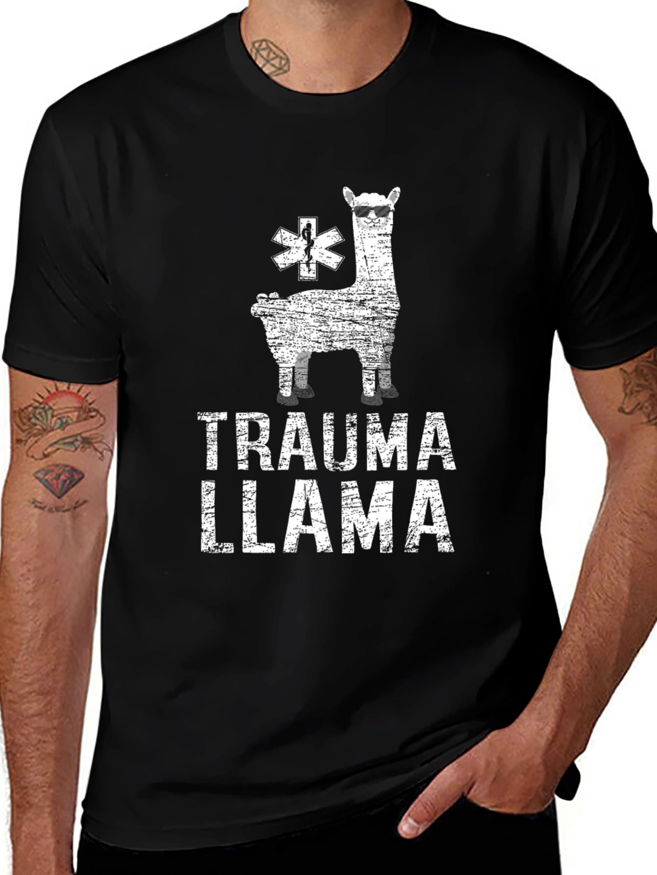 Variant 12 of Trauma Llama Graphic Tee