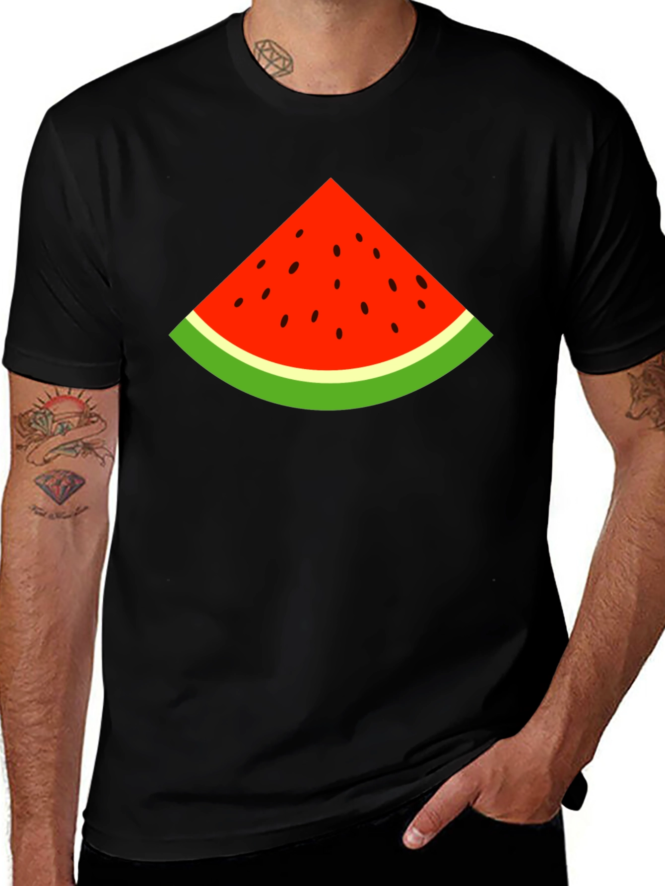 Variant 28 of Watermelon Slice Graphic Tee - Summer Style